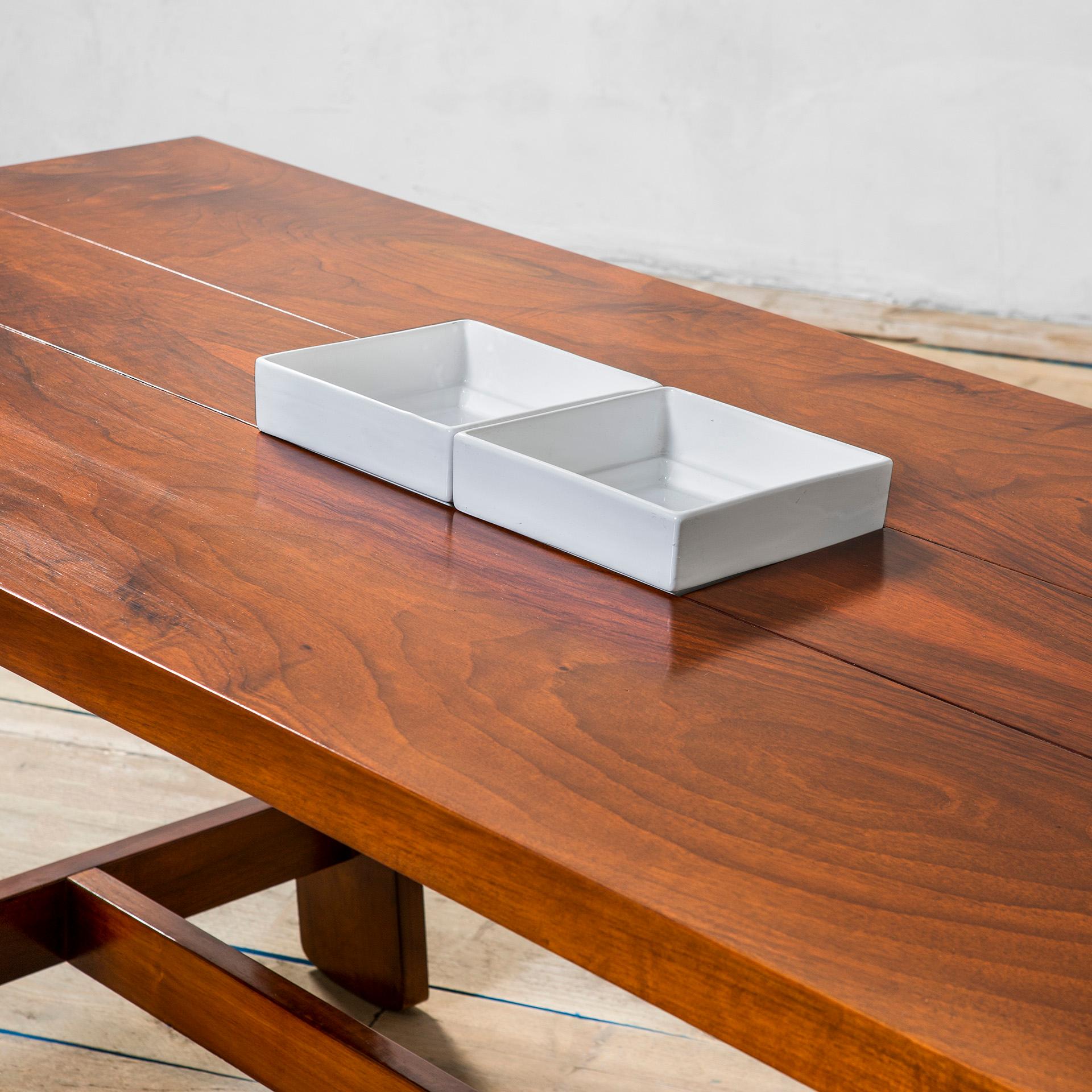Ceramic 20th Century Silvio Coppola for Bernini Dining Table Mod. 611 in Wood Structure