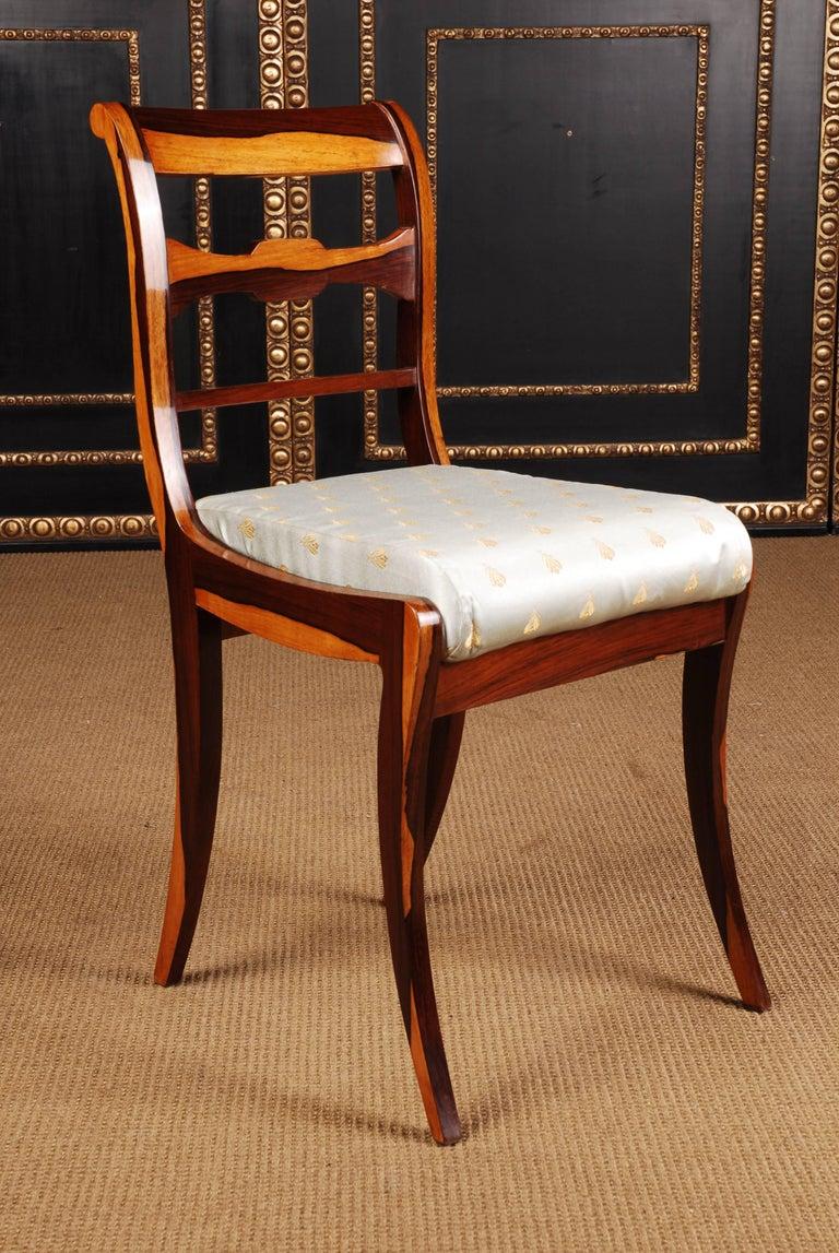 Sechs Stühle aus dem 20. Jahrhundert im Biedermeier-Stil mit Palisanderfurnier auf Buchenholz im Angebot 1