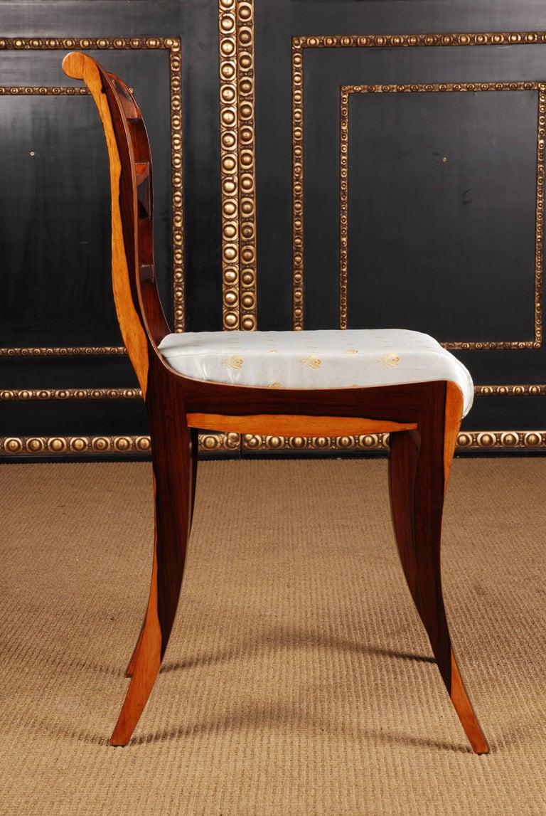 Sechs Stühle aus dem 20. Jahrhundert im Biedermeier-Stil mit Palisanderfurnier auf Buchenholz im Angebot 2
