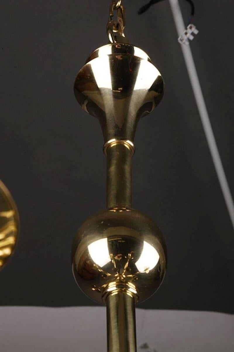 Candelabro da soffitto a sei corni da caccia del XX secolo in vendita 2