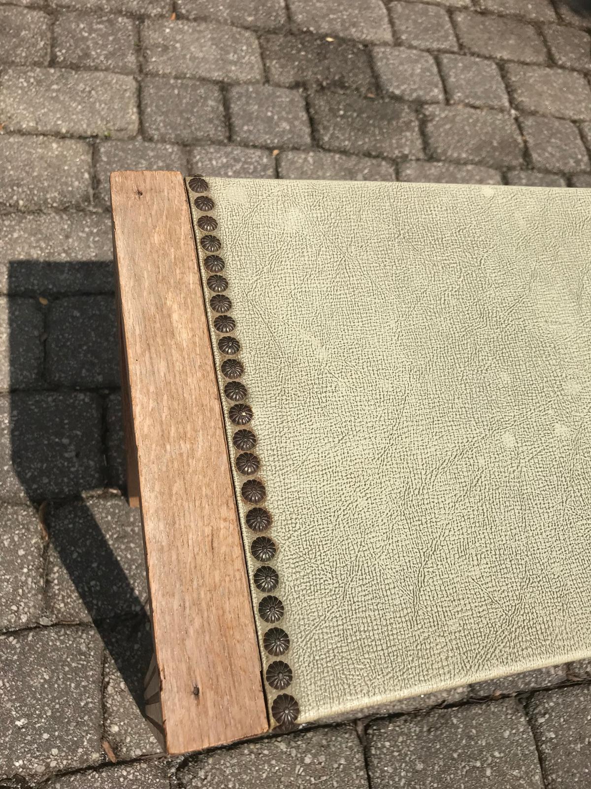 20th Century Small Cerused Oak Side Table with Faux Shagreen Top 2