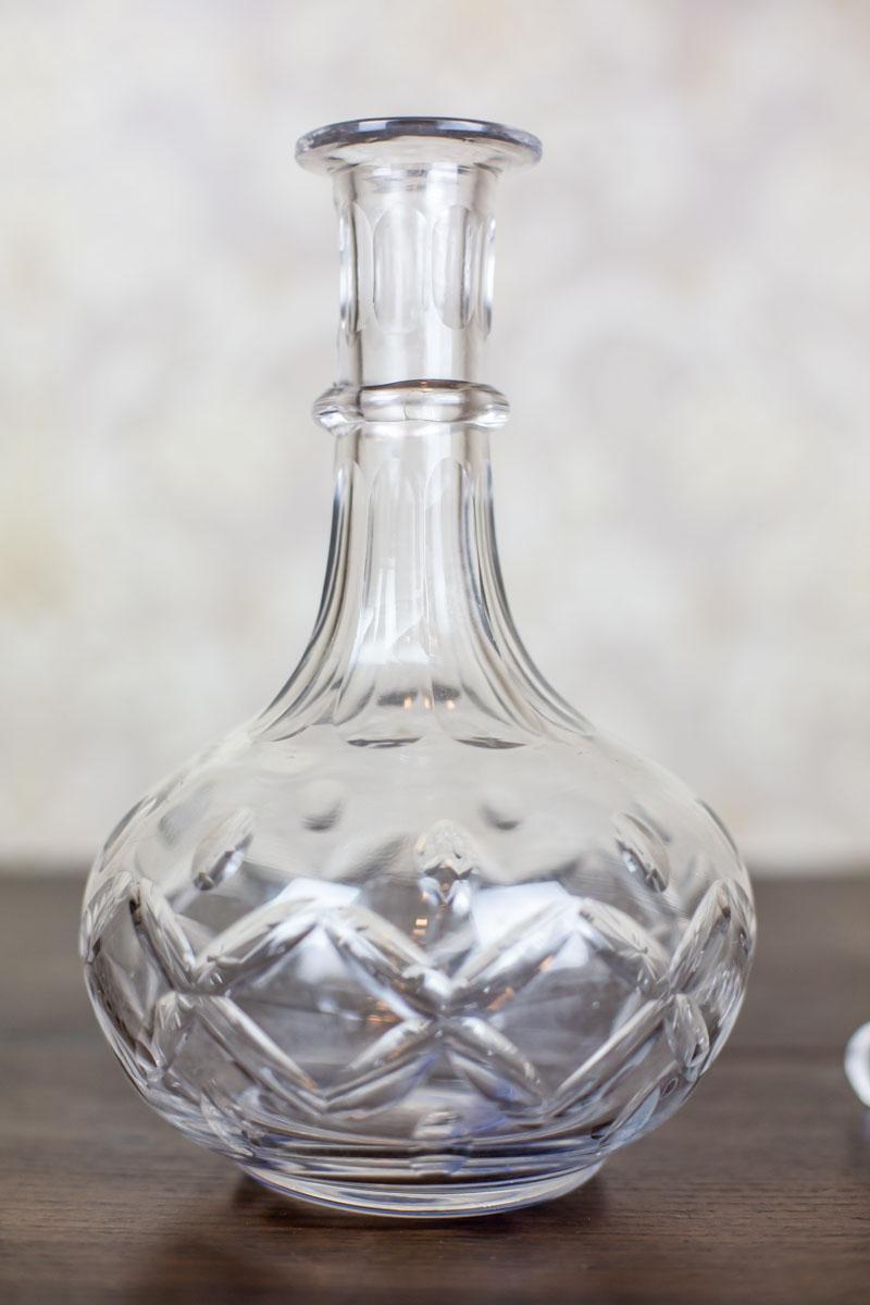 20th Century Small Crystal Decanter In Good Condition For Sale In Opole, PL