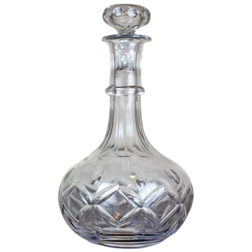 Petite carafe à décanter en cristal du XXe siècle