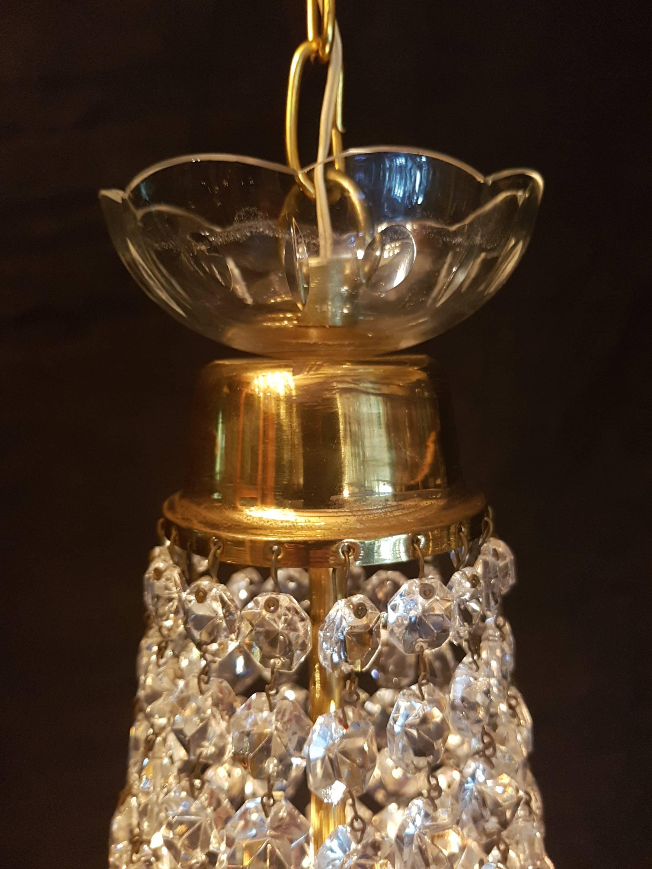 Mid-20th Century 20th Century Small Crystal Sac a Perle For Sale