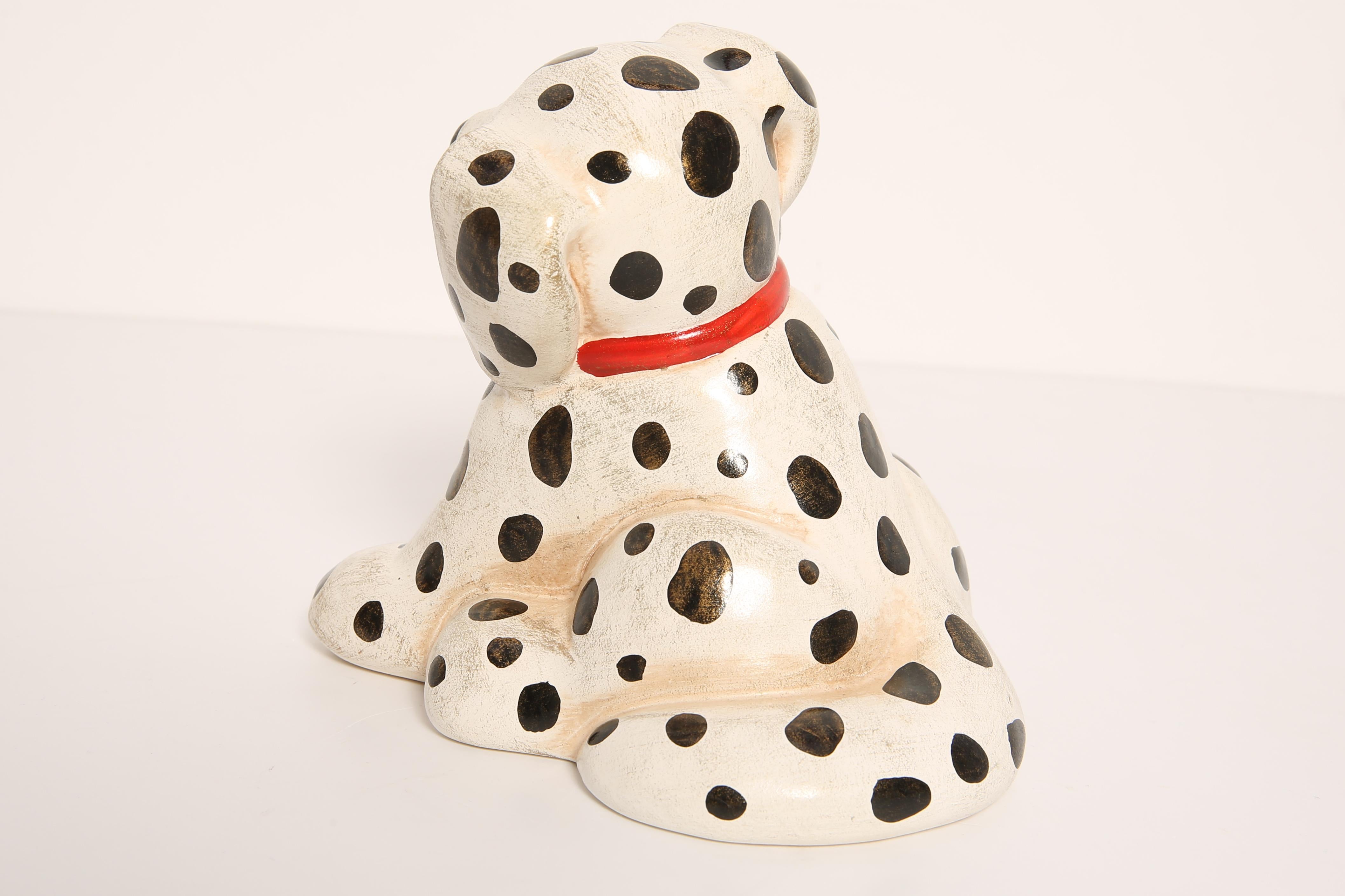 Italian 20th Century Small Dalmatian Dog Sculpture, Italy, 1960s For Sale