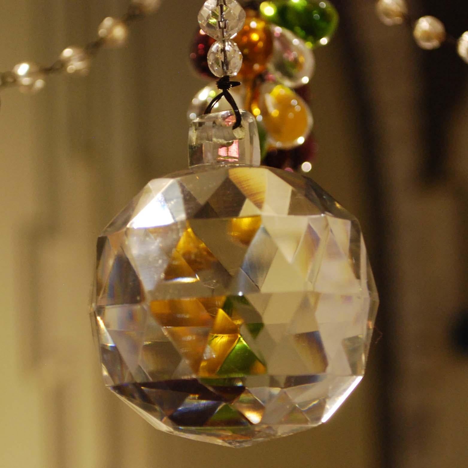 20th Century Small Five-Light Italian Multicolored Crystal Chandelier 5