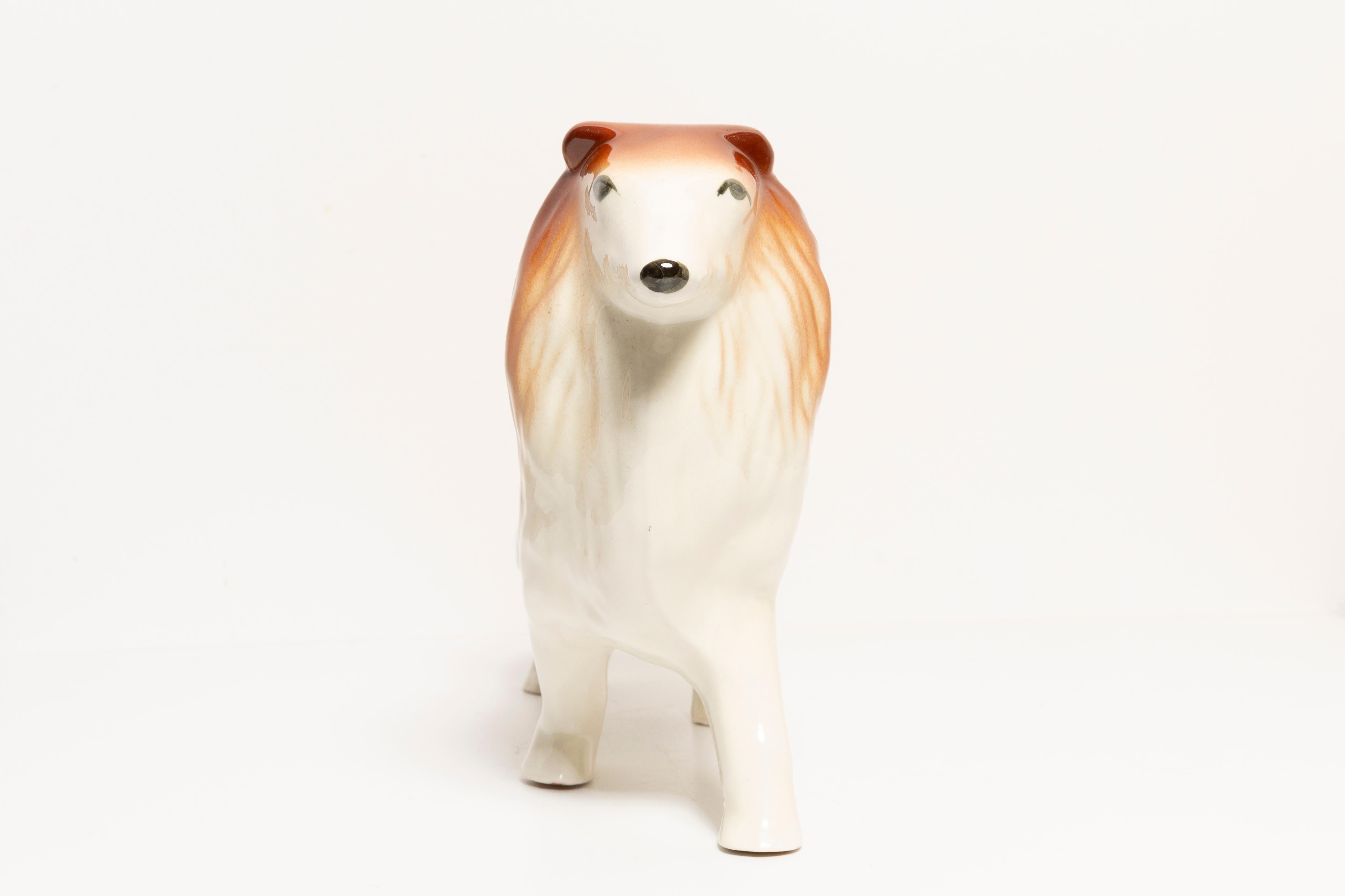 Italiano Piccola scultura di cane Lessie del XX secolo, Italia, anni '60 in vendita