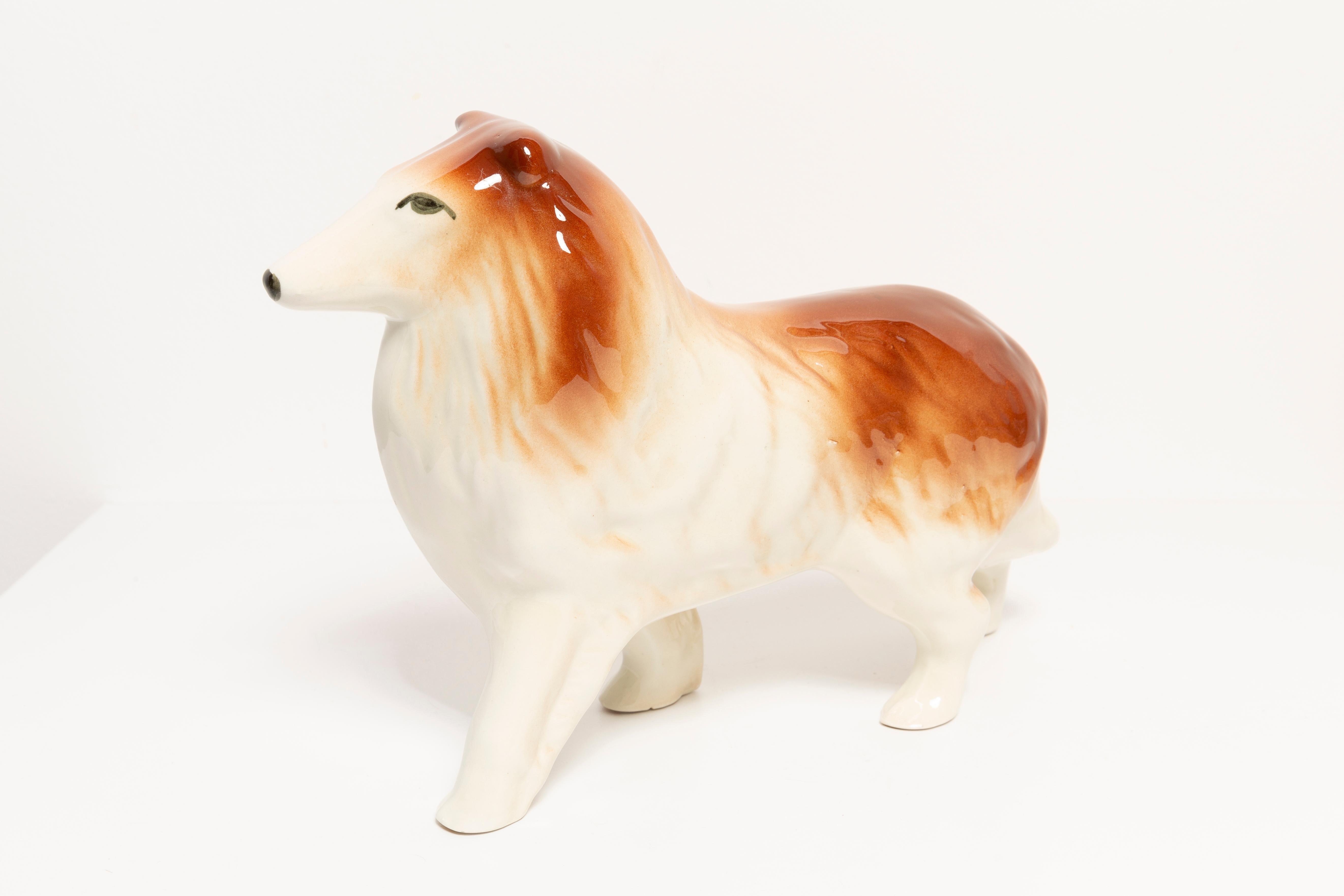 Ceramica Piccola scultura di cane Lessie del XX secolo, Italia, anni '60 in vendita