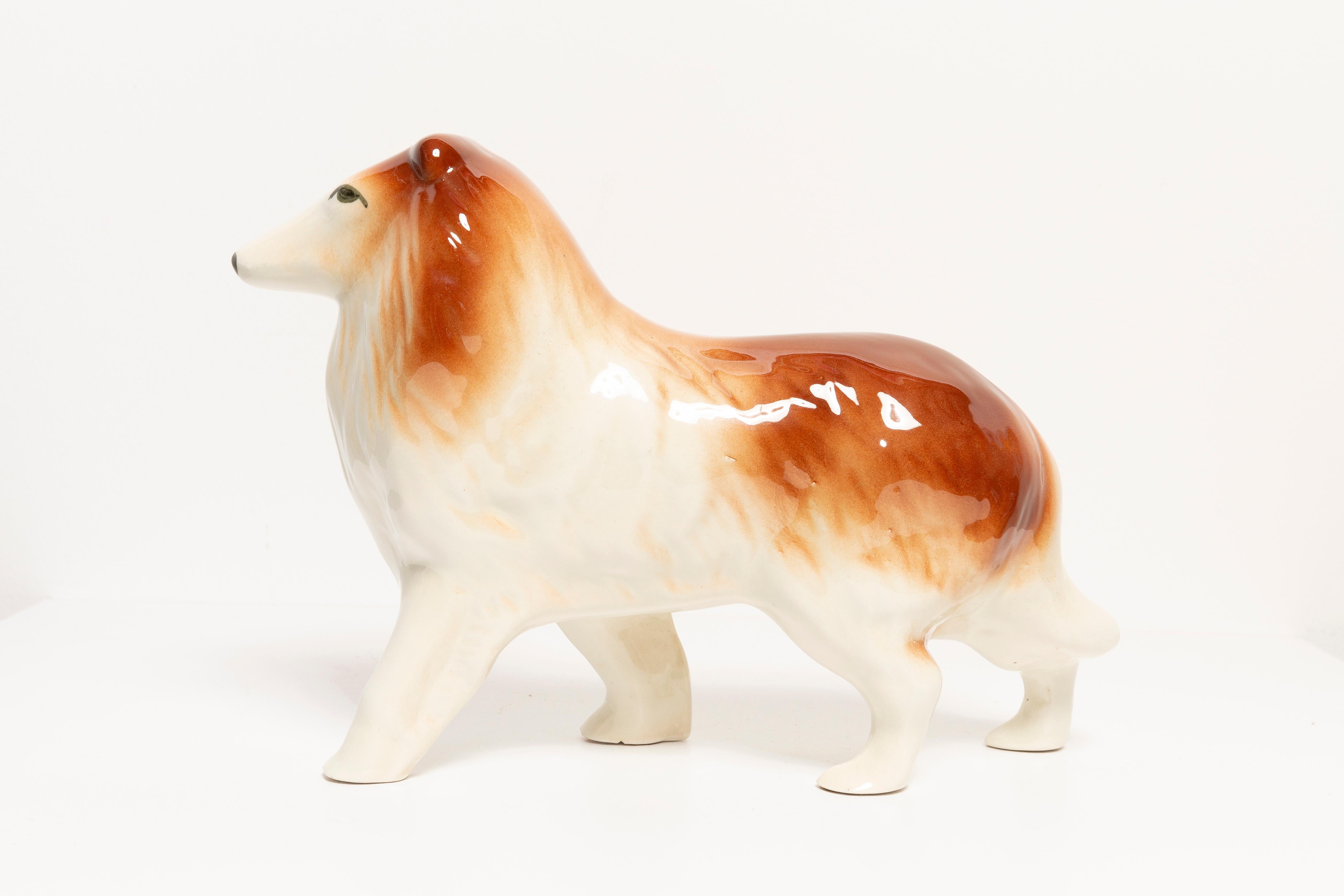 Ceramic 20th Century Small Lessie Dog Sculpture, Italy, 1960s For Sale