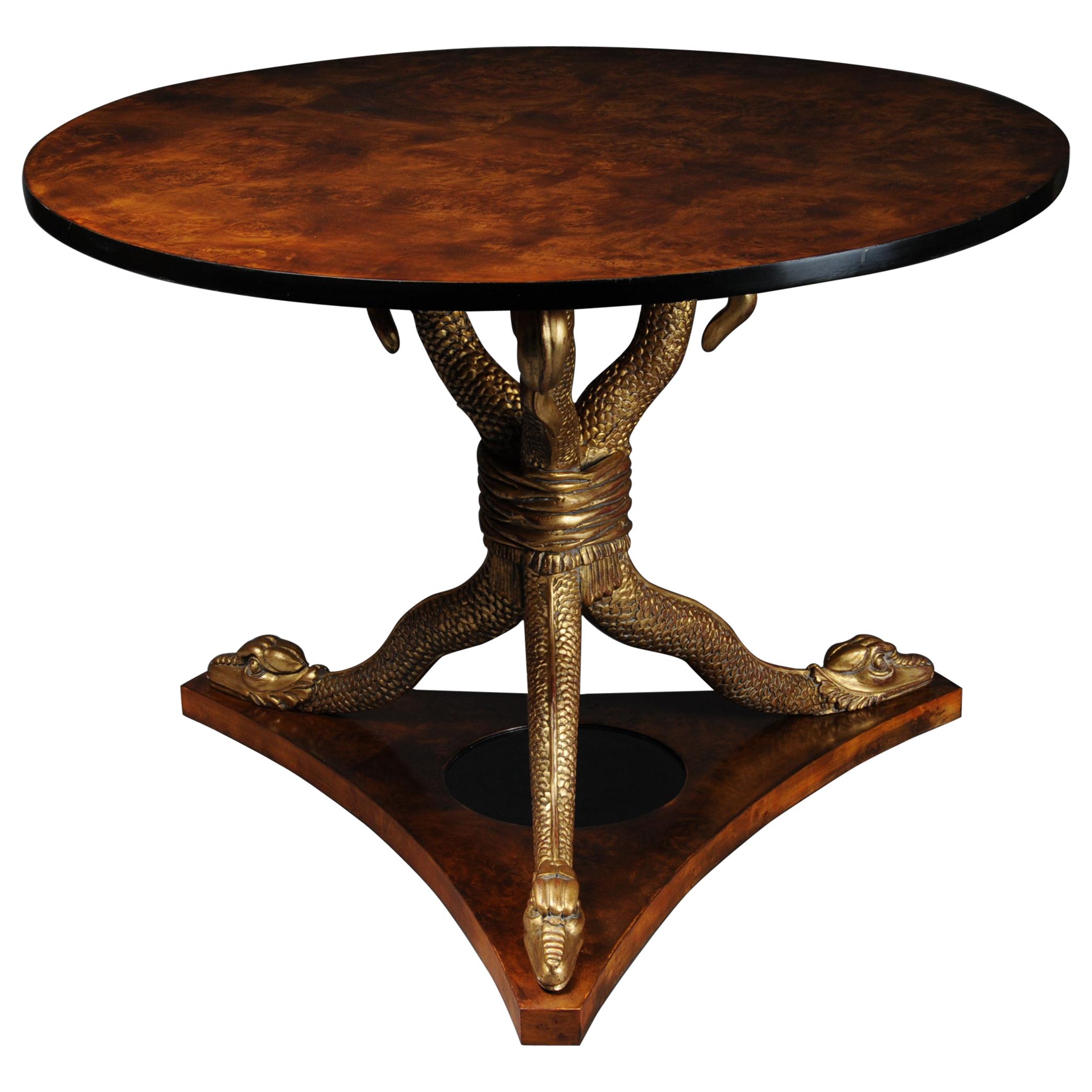 20th Century Snake Table Design After K. F. Schinkel Empire Manner