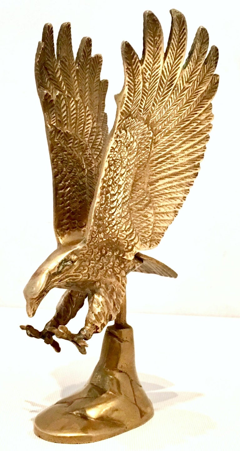 20th Century Solid Brass Eagle Sculpture at 1stDibs