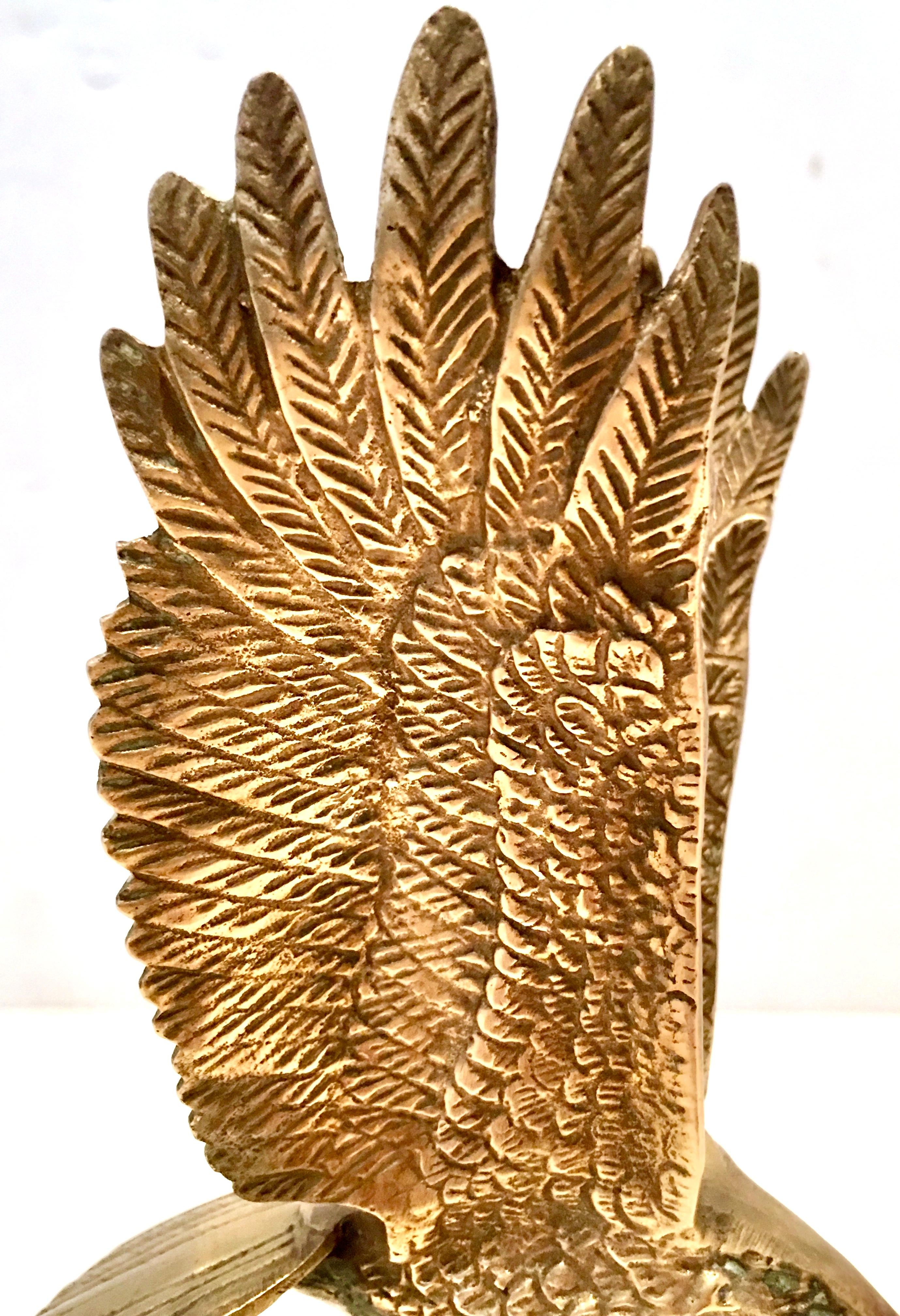 20th Century Solid Brass Eagle Sculpture 3