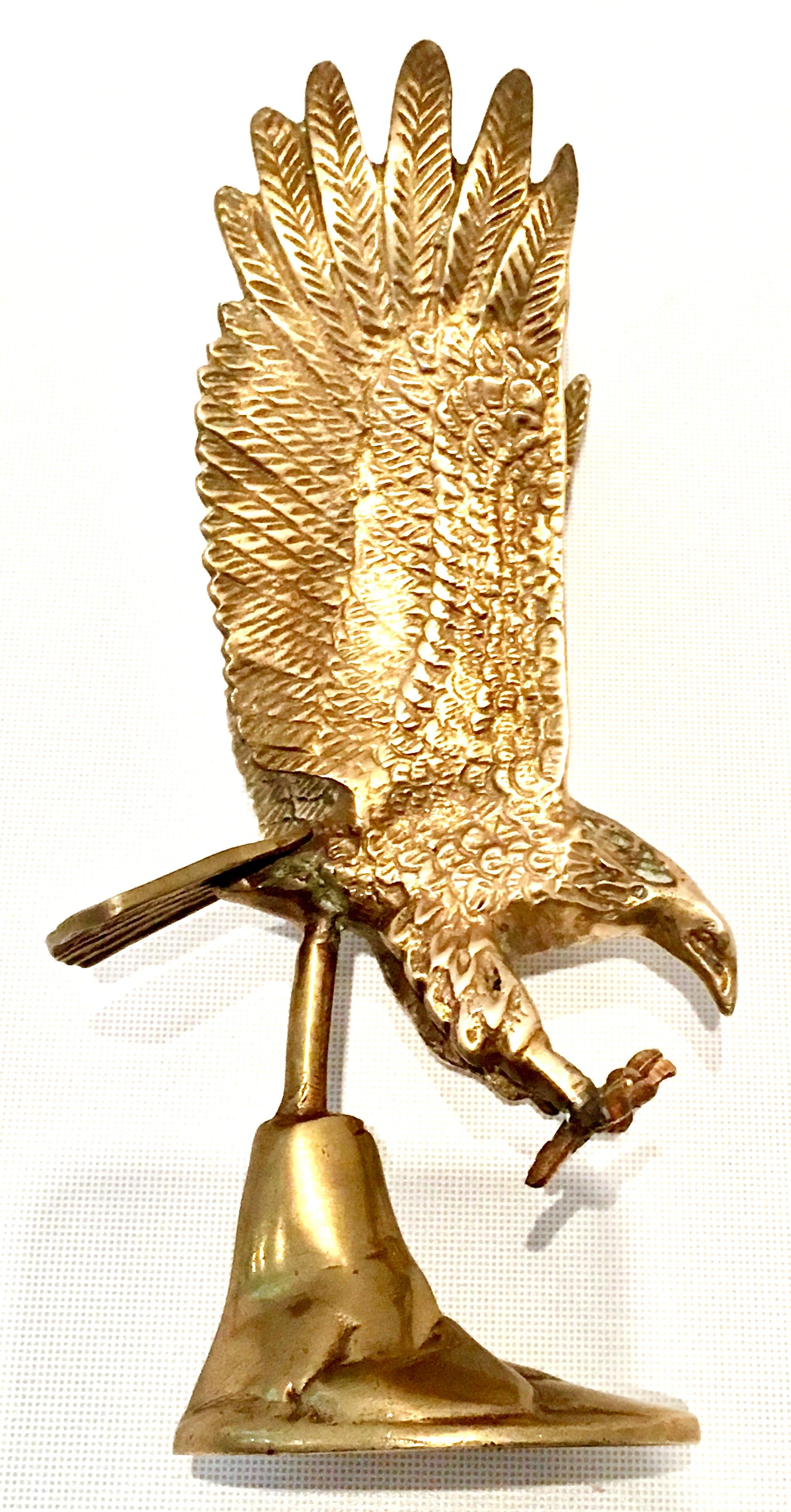 Indian 20th Century Solid Brass Eagle Sculpture