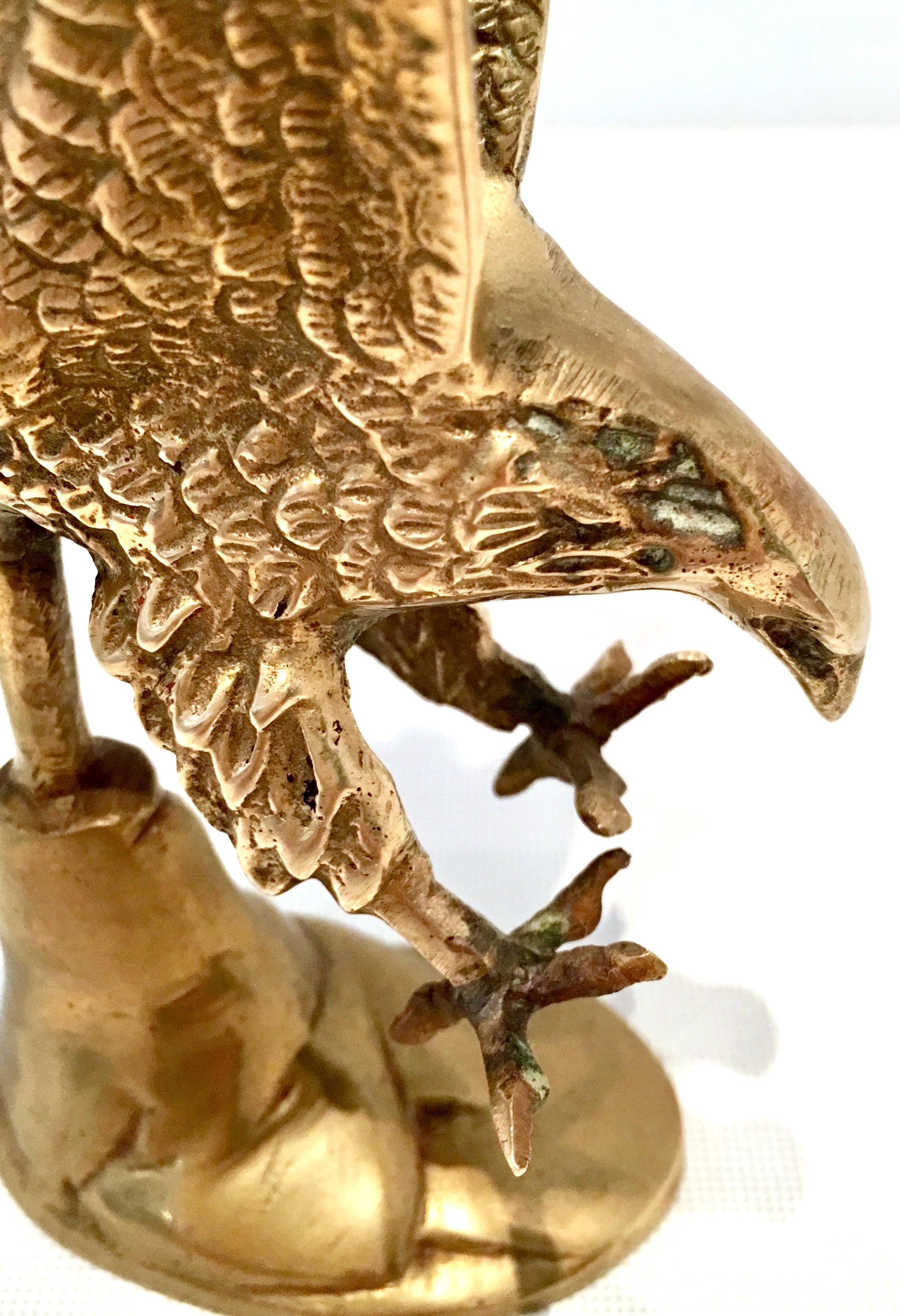20th Century Solid Brass Eagle Sculpture 2