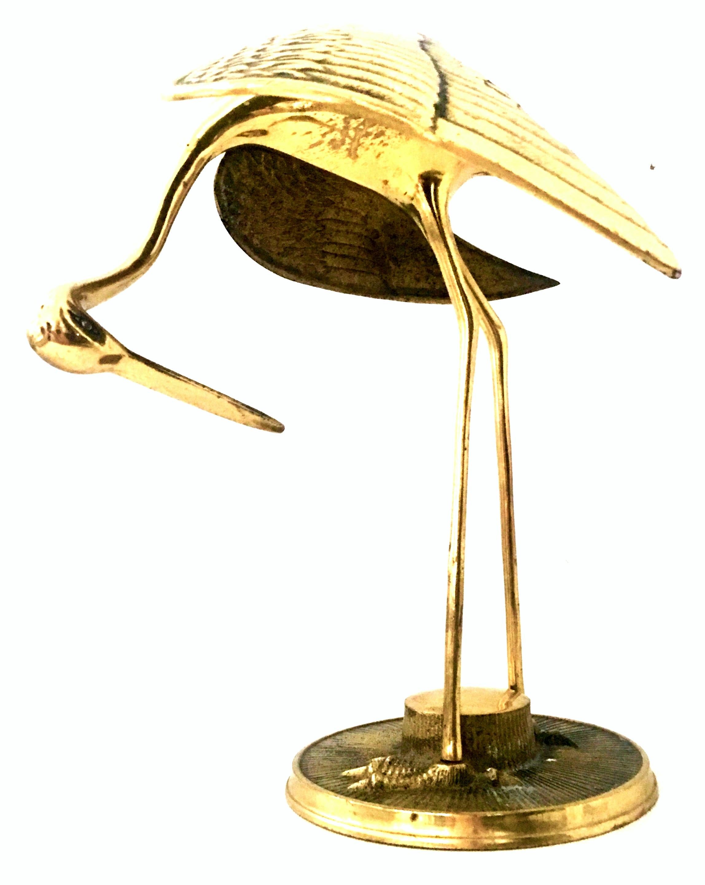 20th Century Solid Brass Set of Three Crane Birds For Sale 2
