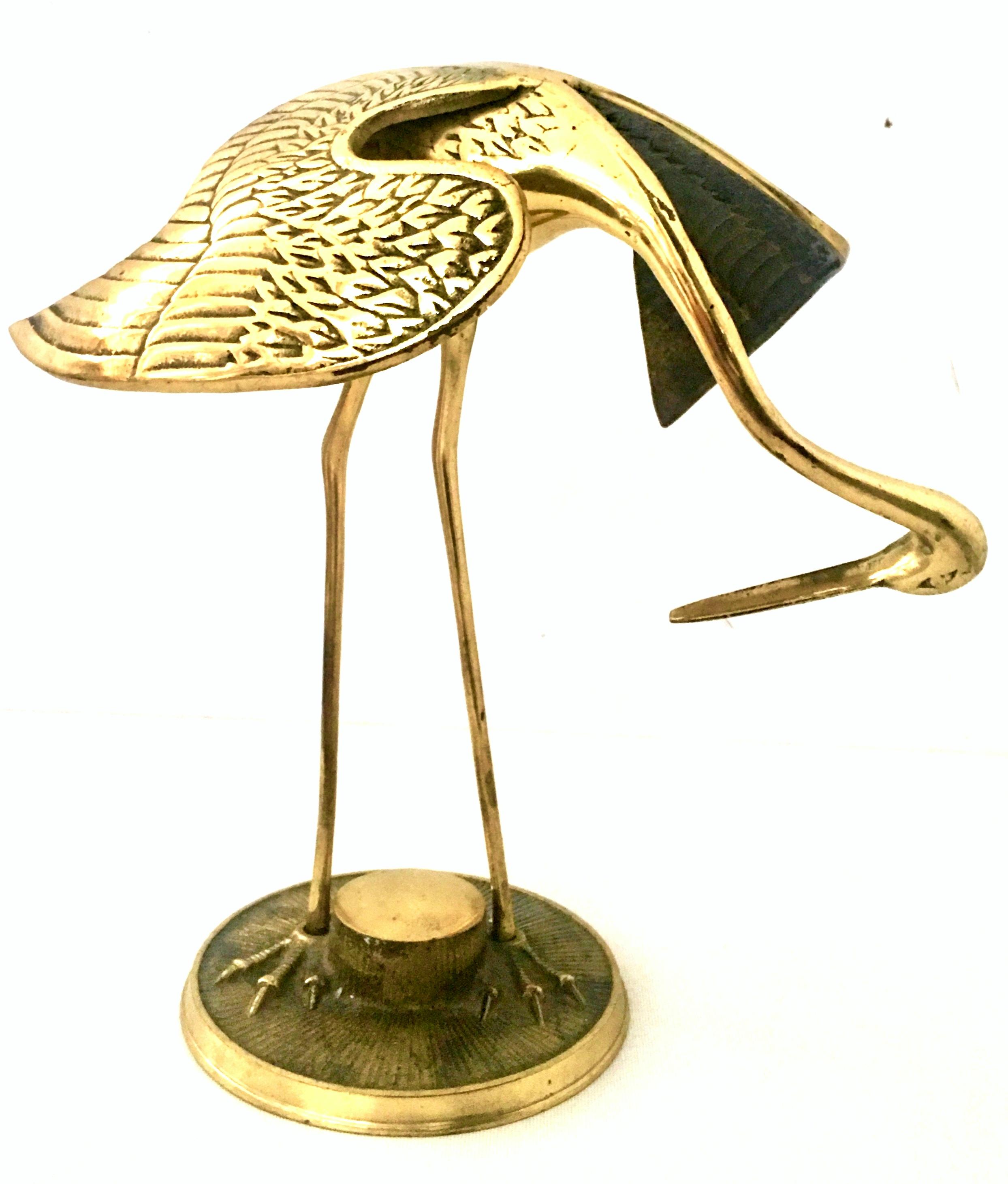 20th Century Solid Brass Set of Three Crane Birds For Sale 5