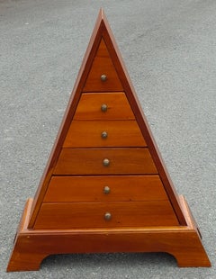 20th Century Solid Cherry Pyramid Chest of Drawers