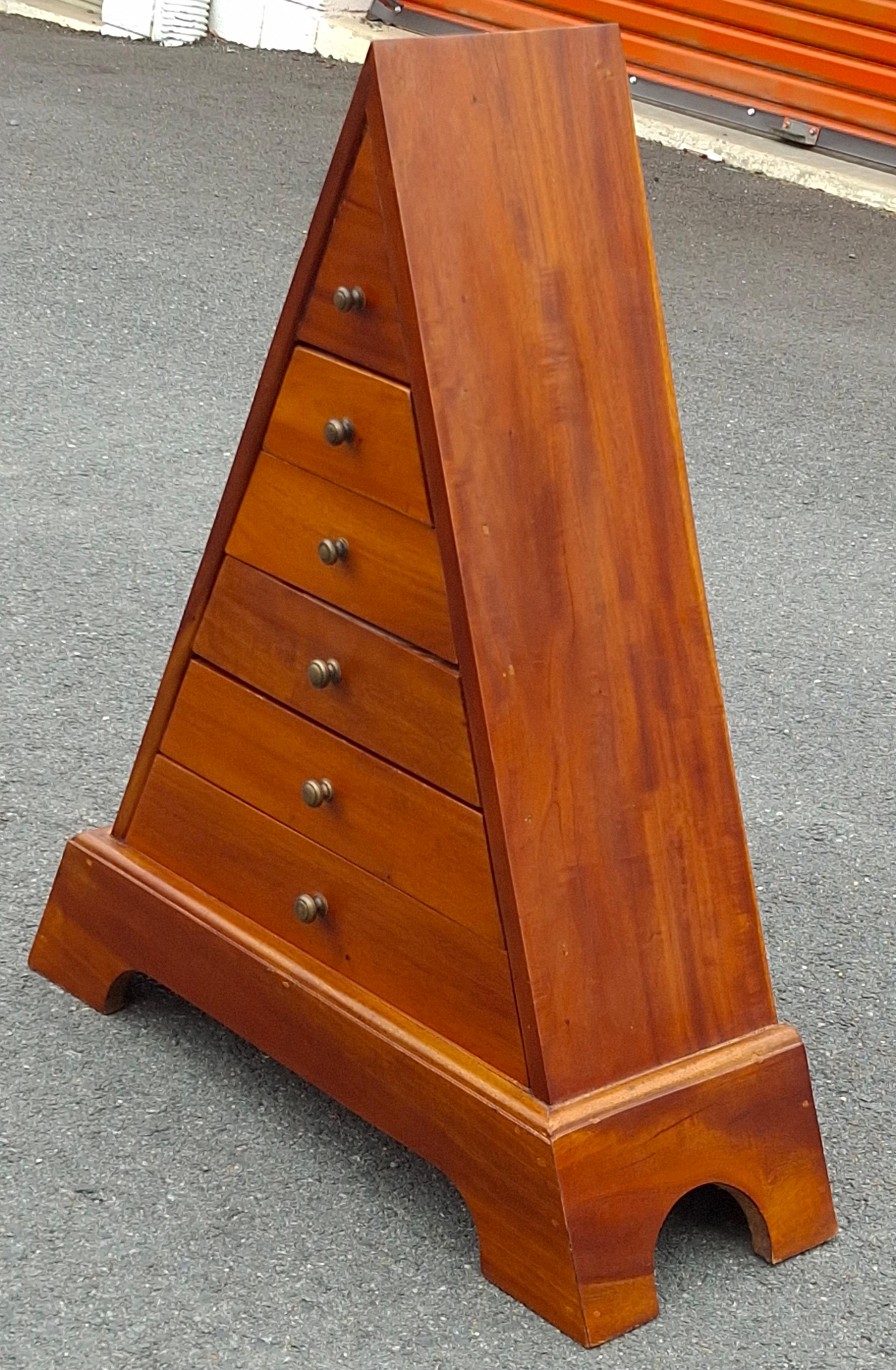 20th Century Solid Cherry Pyramid Chest of Drawers For Sale at 1stDibs