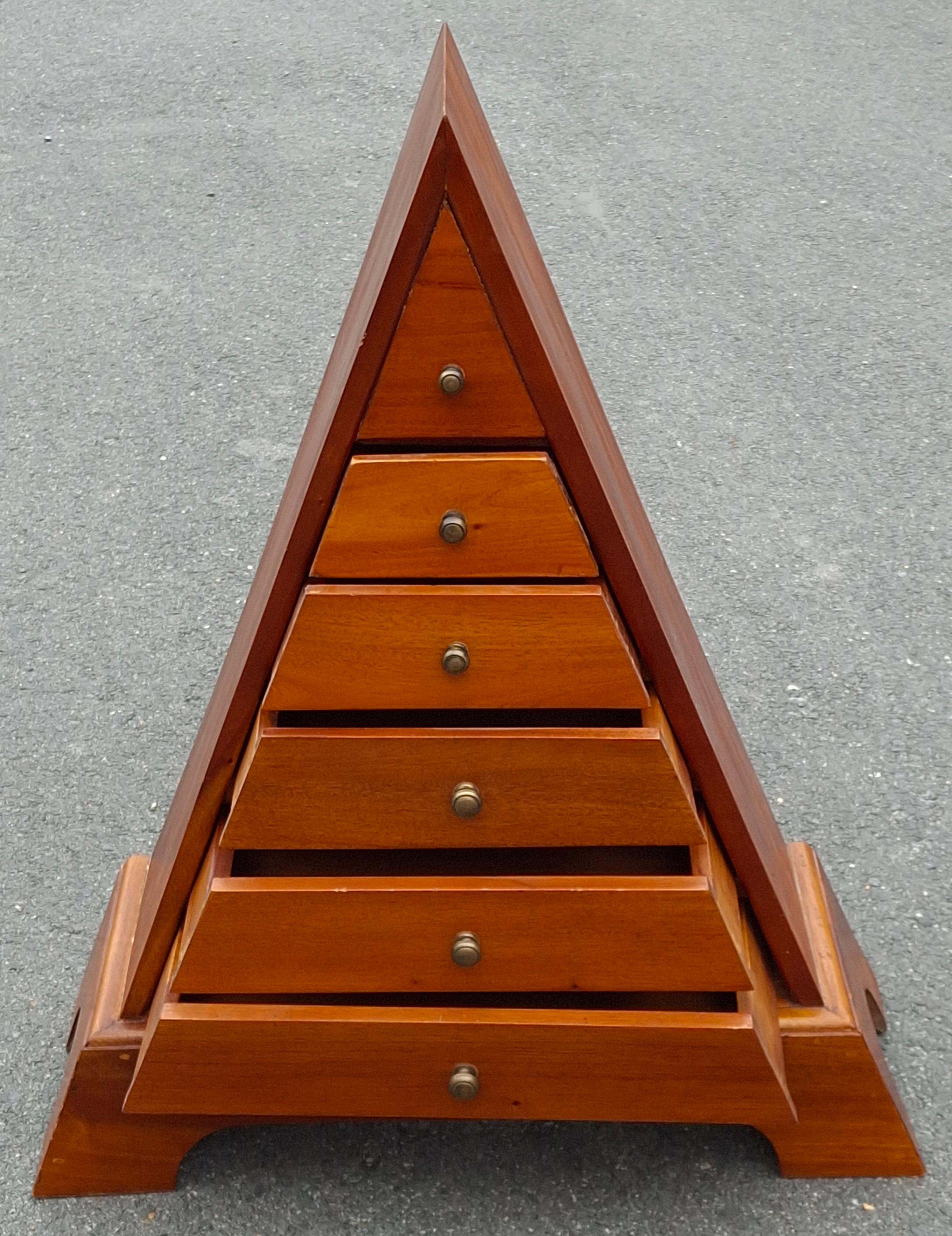 20th Century Solid Cherry Pyramid Chest of Drawers For Sale at 1stDibs
