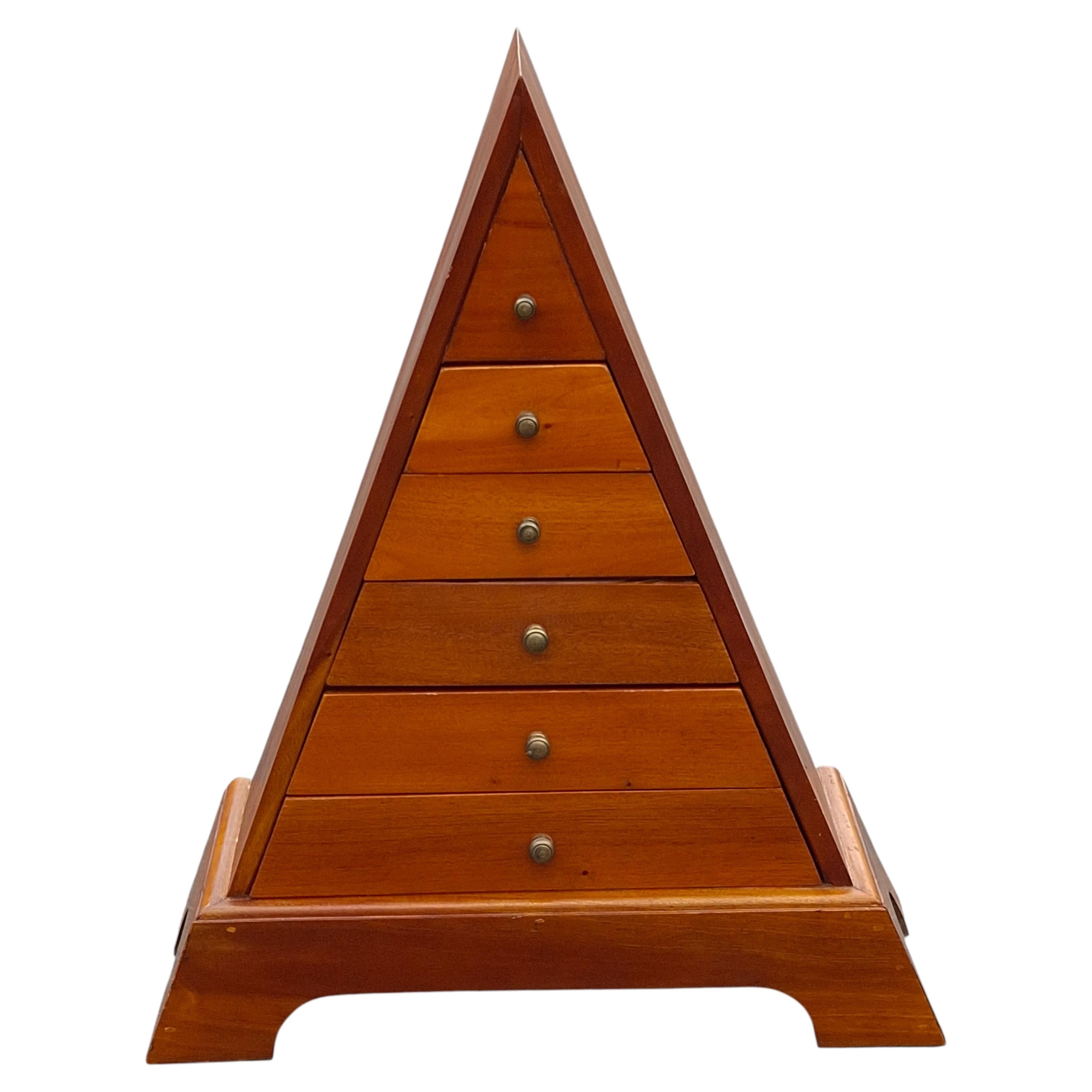 20th Century Solid Cherry Pyramid Chest of Drawers For Sale at 1stDibs