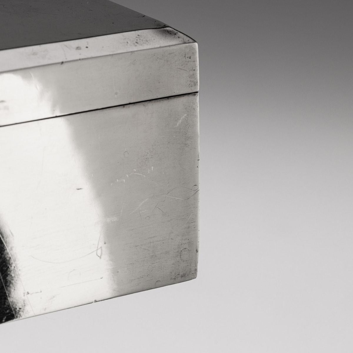 20th Century Solid Silver Cigar Box, Toghill & Co, c.1962 For Sale 6
