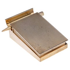 20th Century Solid Silver Gilt Notepad & Pencil, Asprey Of London, c.1962