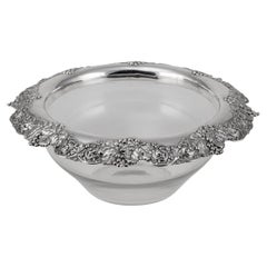 Vintage 20th Century Solid Silver & Glass Bowl By Tiffany & Co, New York
