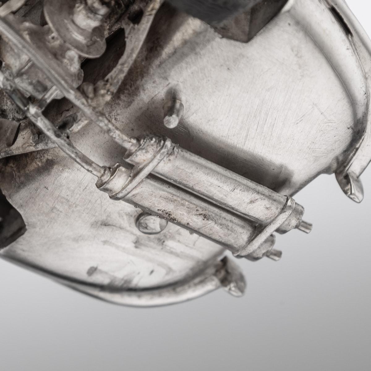 20th Century Solid Silver Jaguar E-Type Model Of A Car, L Donati, c.1960 4
