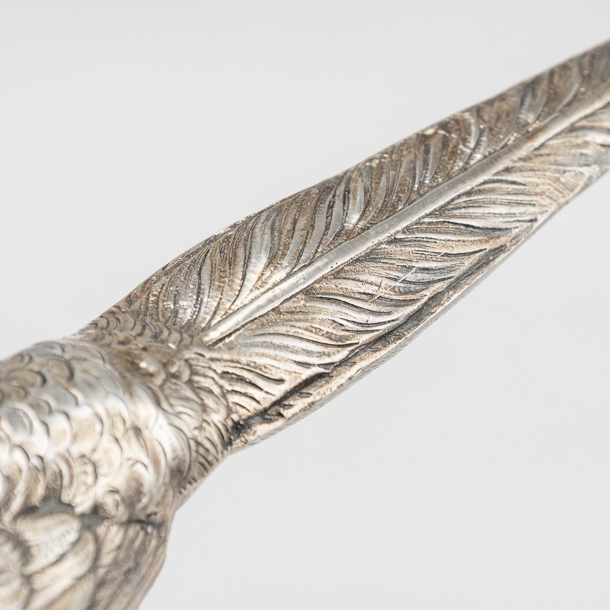 Ornamentale Pheasants aus massivem Silber des 20. Jahrhunderts, Hanau, Deutschland im Angebot 7
