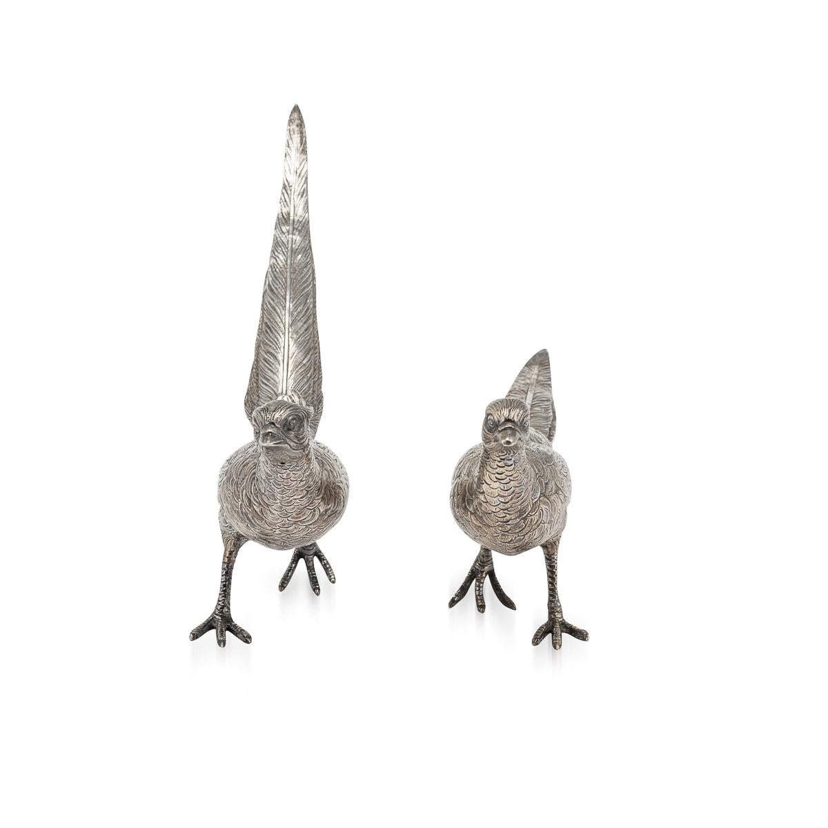 Ornamentale Pheasants aus massivem Silber des 20. Jahrhunderts, Hanau, Deutschland im Angebot 2