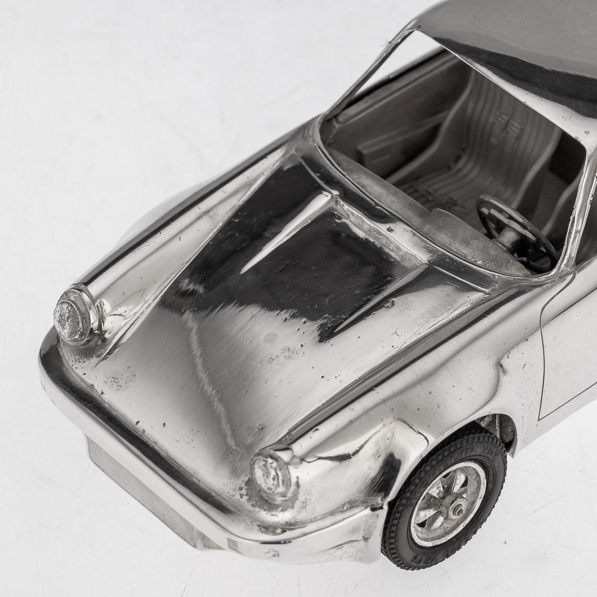 20th Century Solid Silver Porsche 911 Carrera Model Of A Car, L Donati, c.1960 6