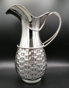 20th Century Solid Silver Round Big Jug