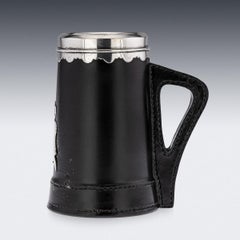 20th Century Solid Silver & Royal Doulton 'Blackjack' Mug, Asprey & Co, c.1941