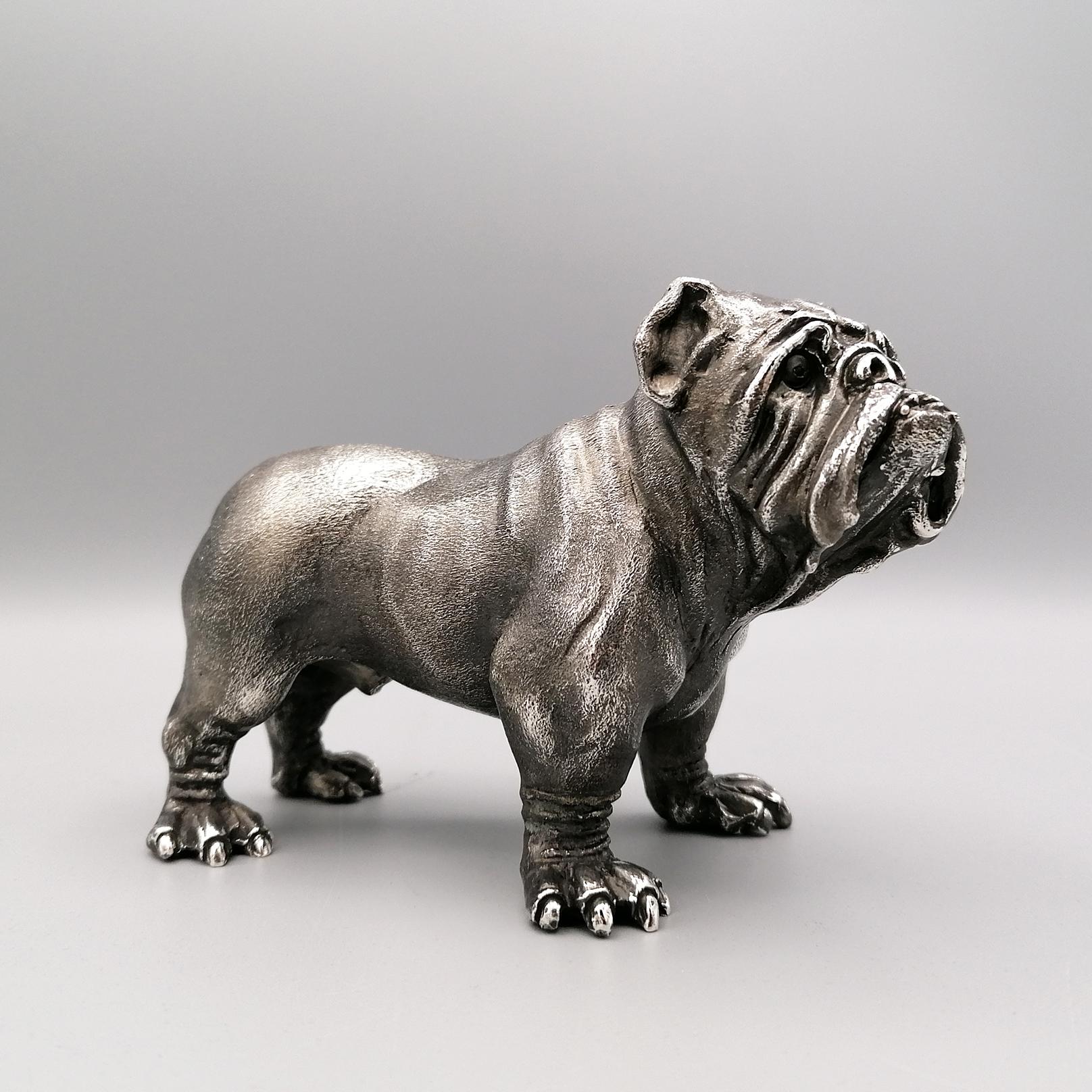 Other 20th Century Solid Silver Sculpture of a Bulldog