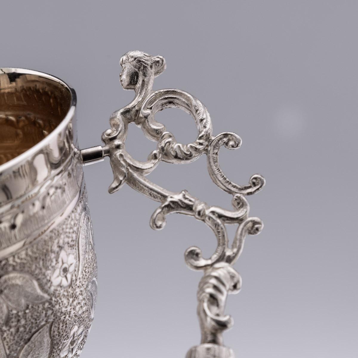 20th Century Solid Silver Wedding Wager Cup, London, c.1973 For Sale 6