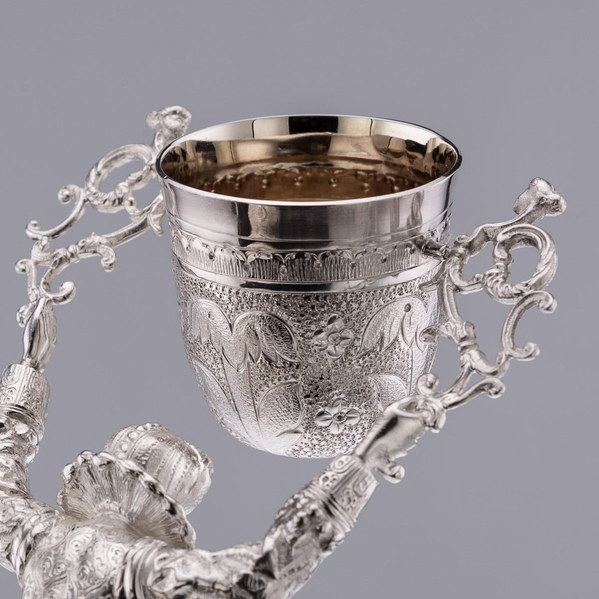 20th Century Solid Silver Wedding Wager Cup, London, c.1973 For Sale 8
