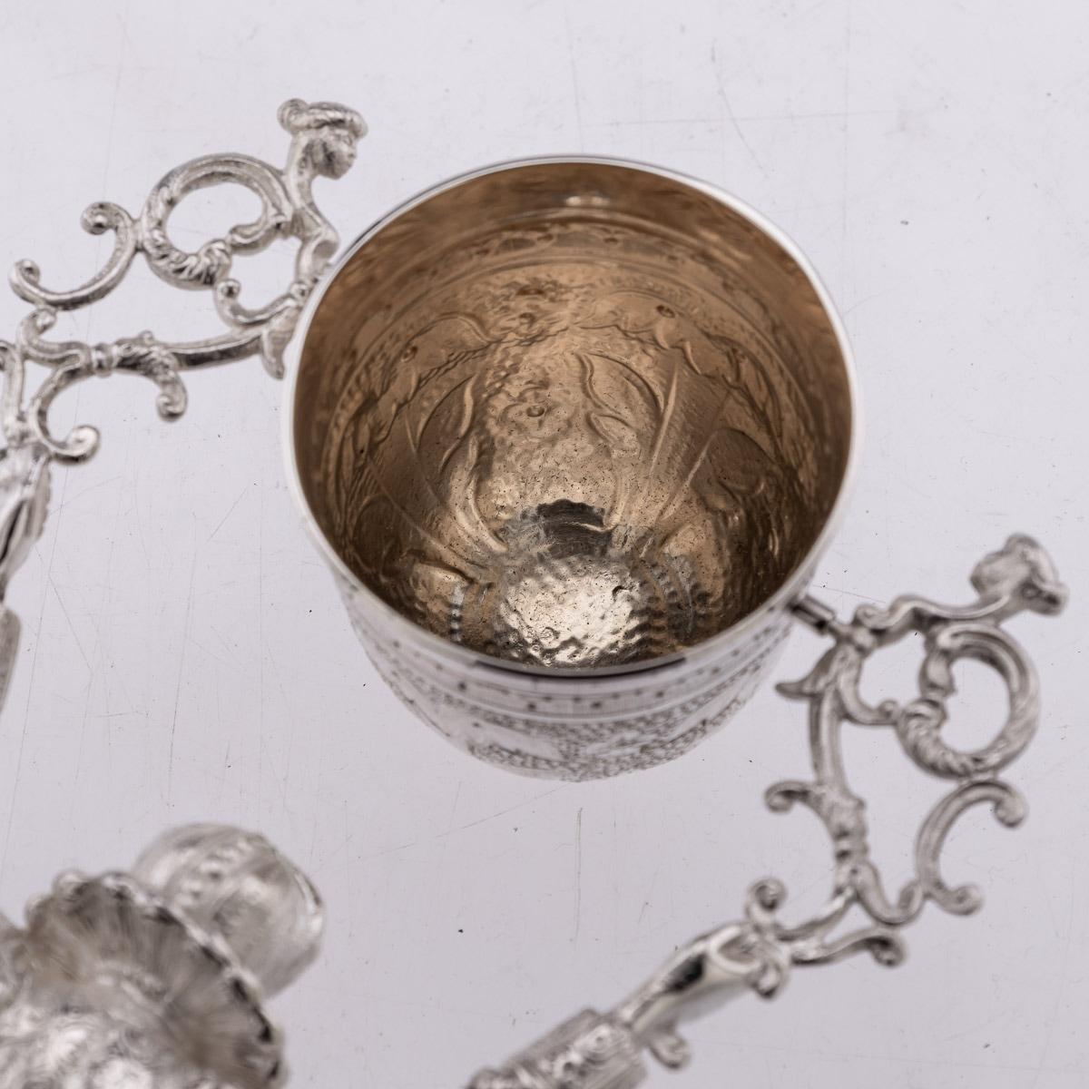 20th Century Solid Silver Wedding Wager Cup, London, c.1973 9