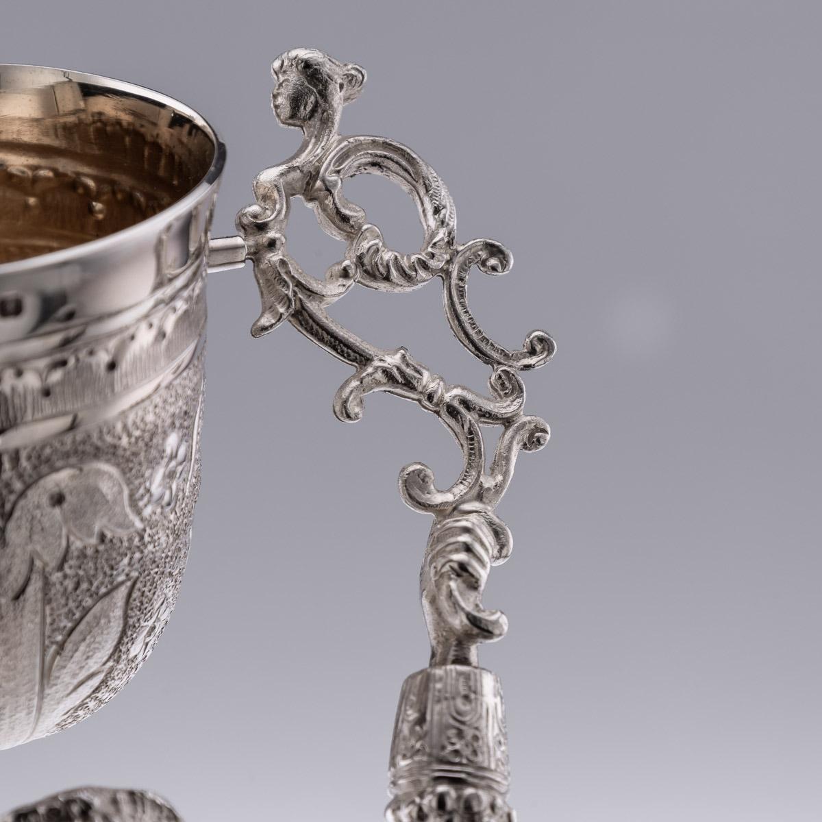20th Century Solid Silver Wedding Wager Cup, London, c.1973 5
