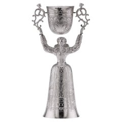20th Century Solid Silver Wedding Wager Cup, London, c.1973