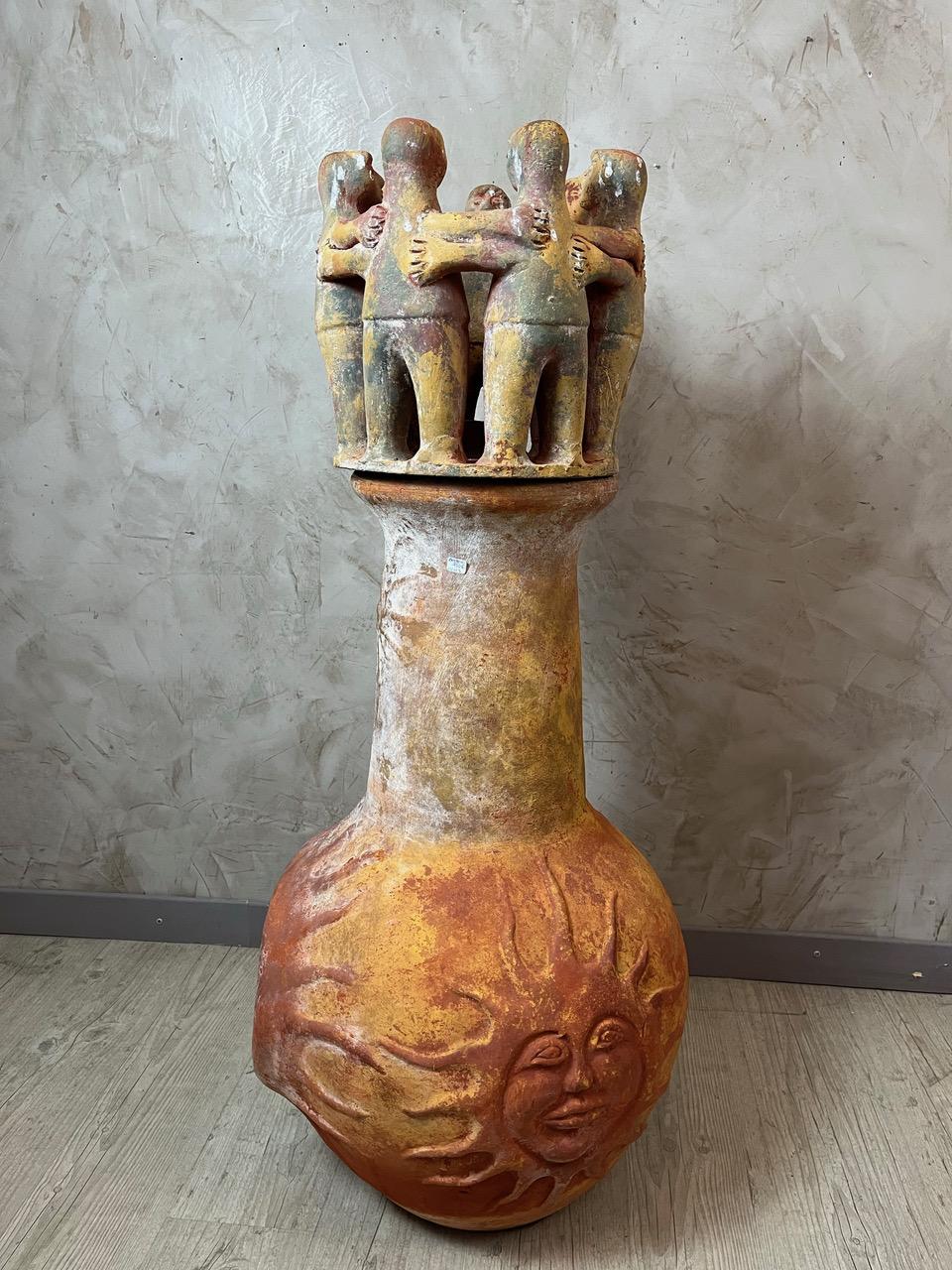 20th century South American Vintage Terracotta Brazier, 1970s For Sale 16