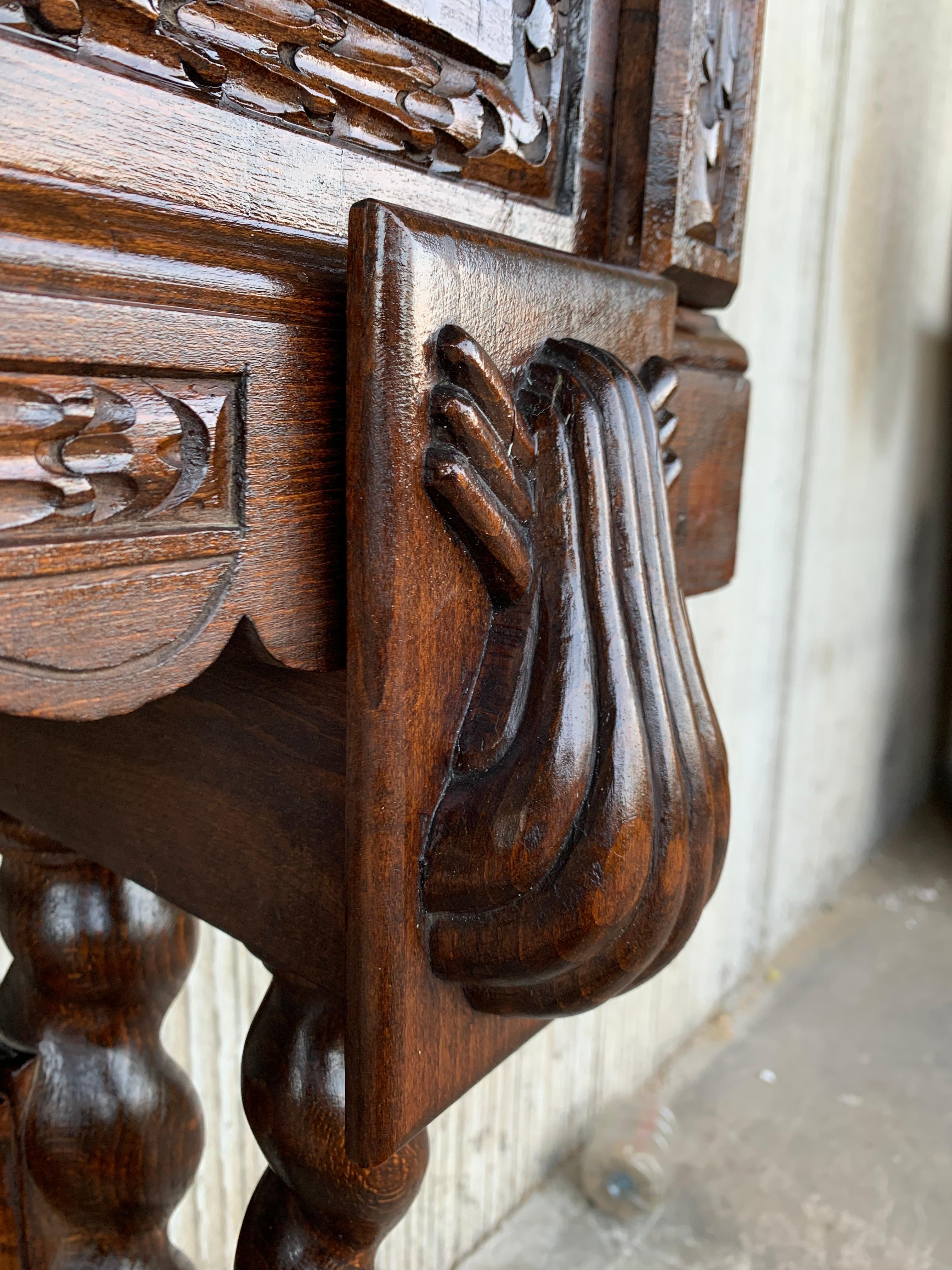 20th Century Spanish Baroque Style Cabinet on Stand, Bargueno or Varqueno 6