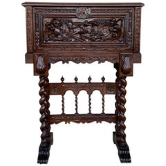 Cabinet sur Stand de style baroque espagnol du 20e siècle, Bargueno ou Varqueno