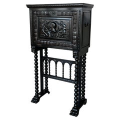 20th Century Spanish Baroque Style Cabinet on Stand, Bargueno or Varqueno