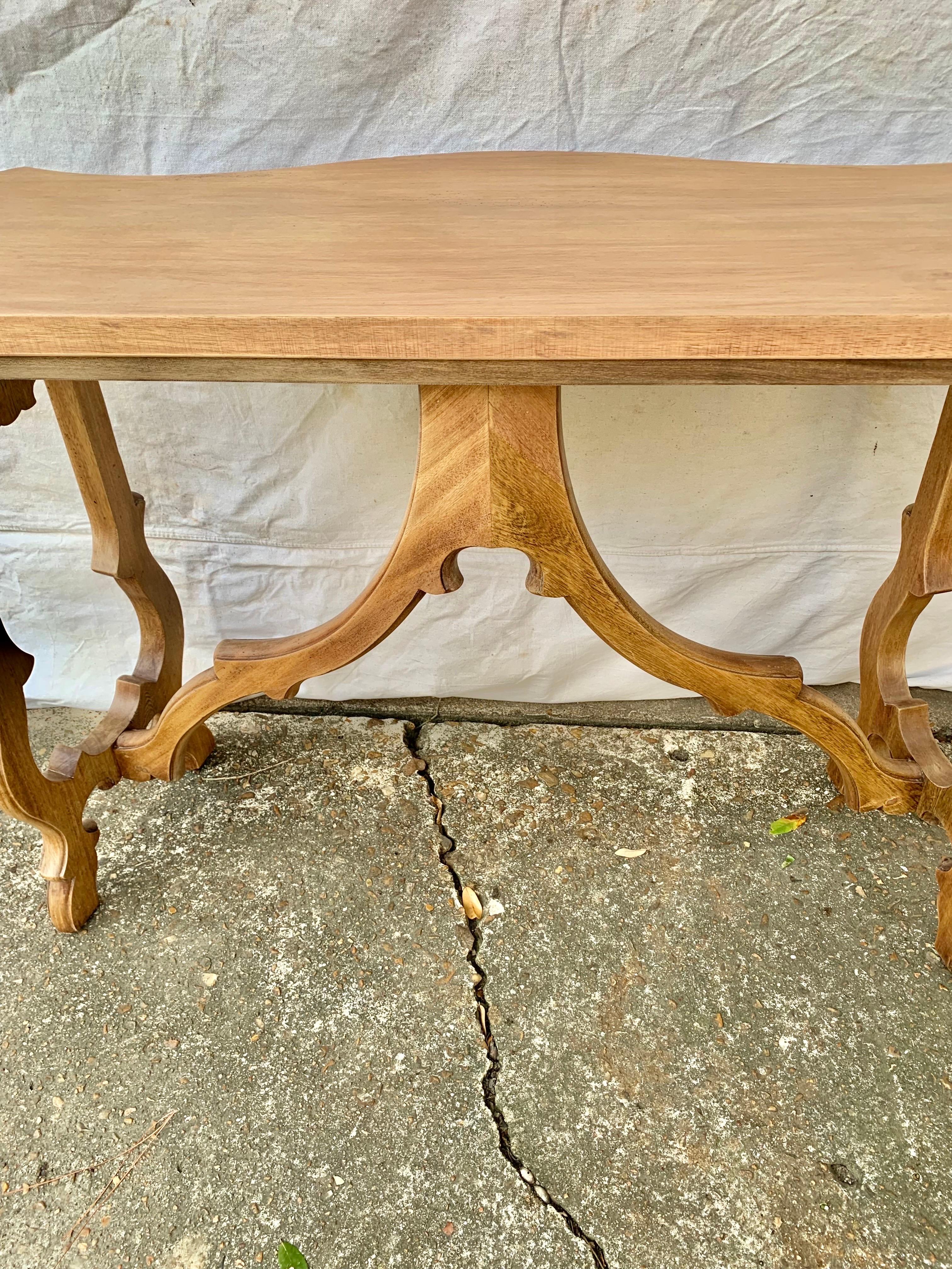 20th Century Spanish Baroque Style Oak Console Table 11
