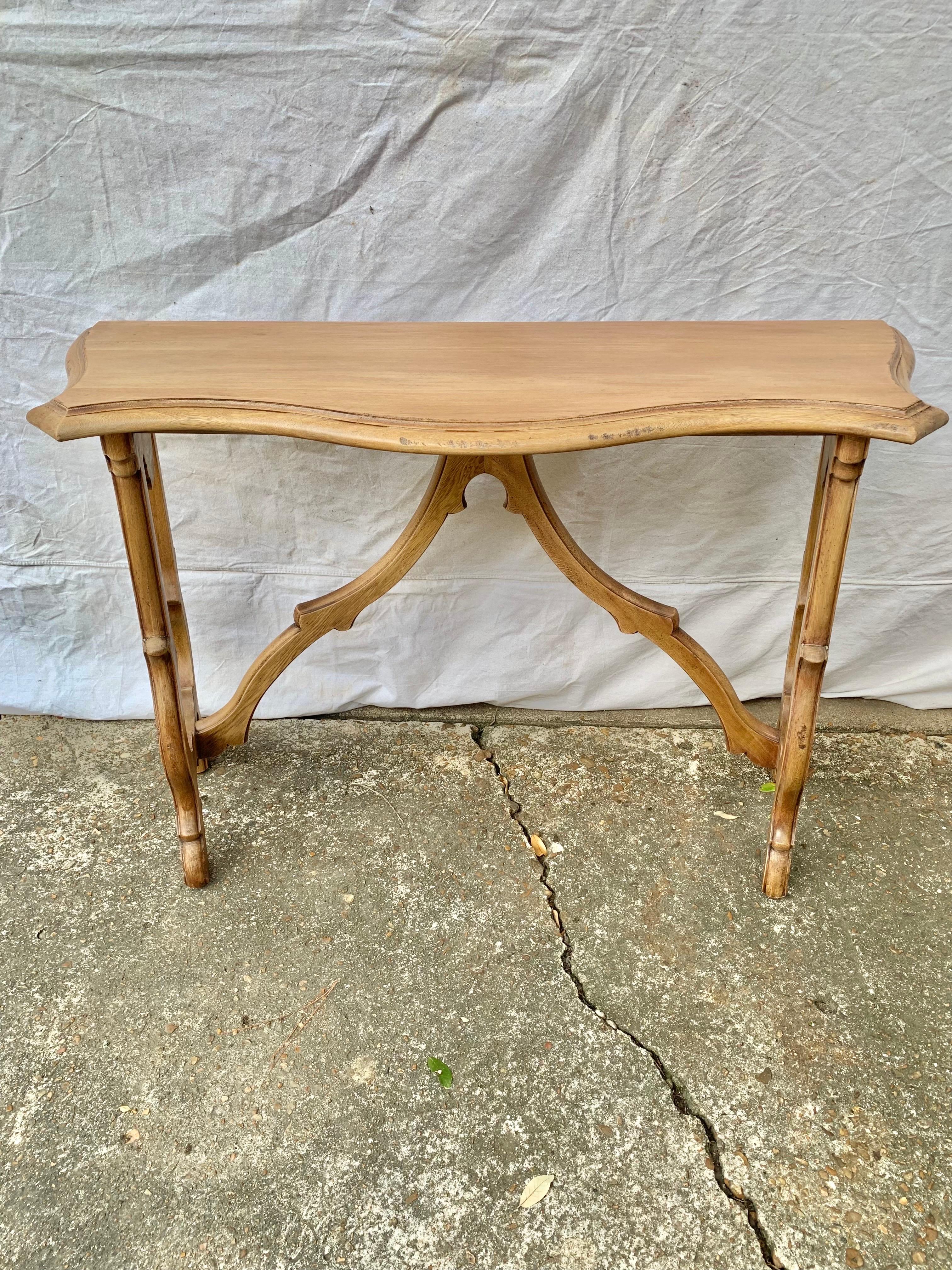 20th Century Spanish Baroque Style Oak Console Table In Good Condition In Burton, TX