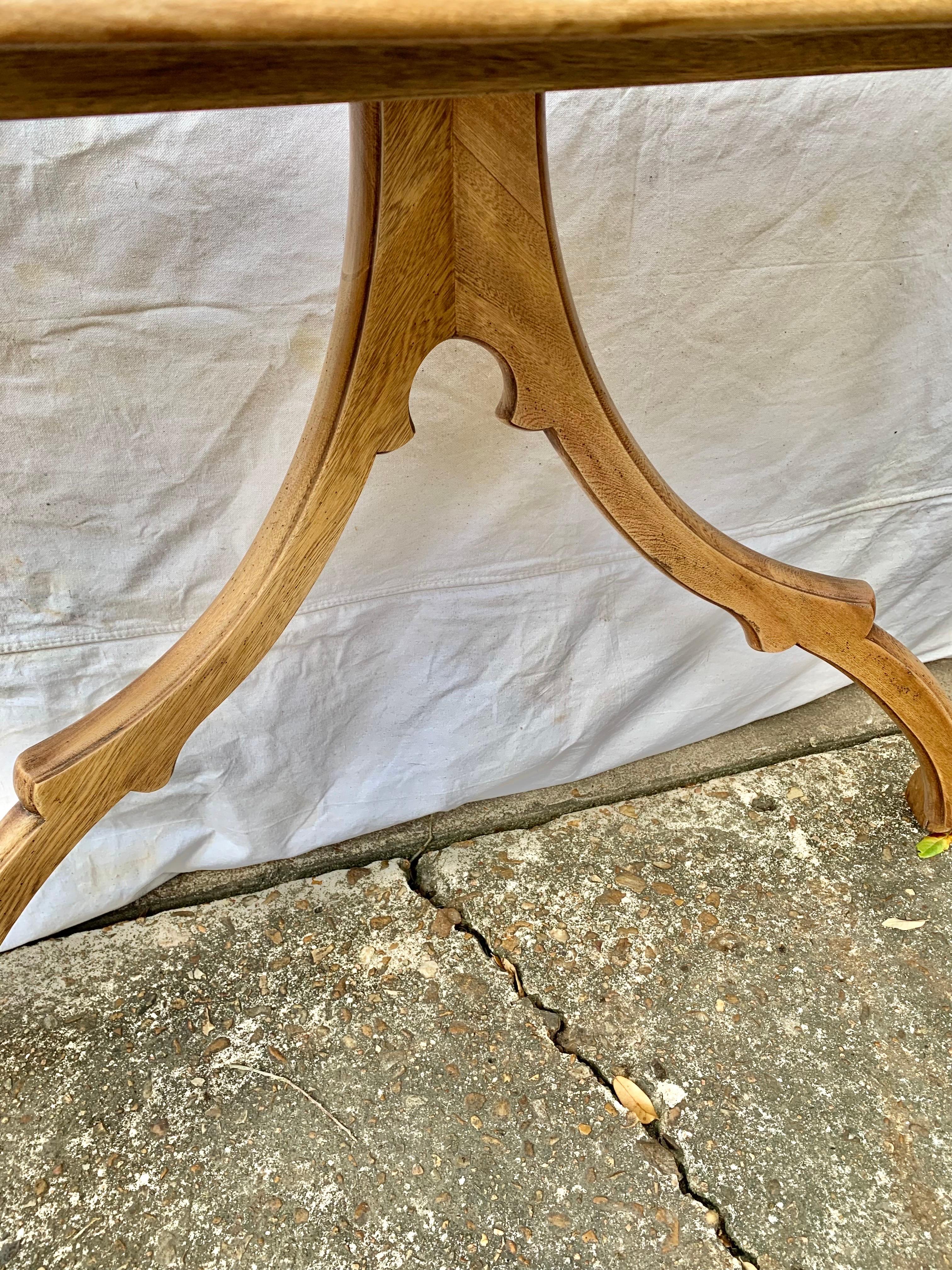 20th Century Spanish Baroque Style Oak Console Table 2