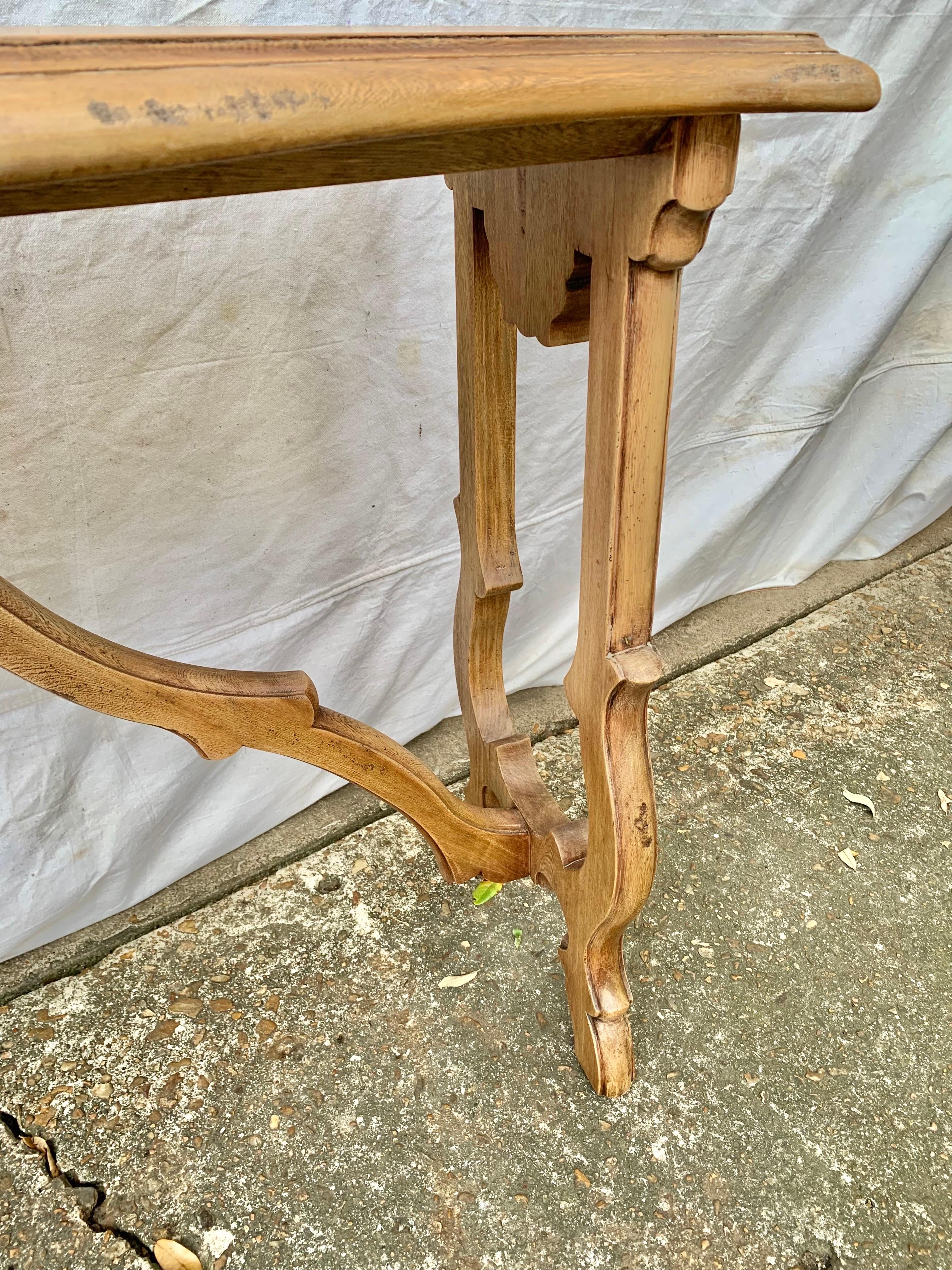 20th Century Spanish Baroque Style Oak Console Table 3