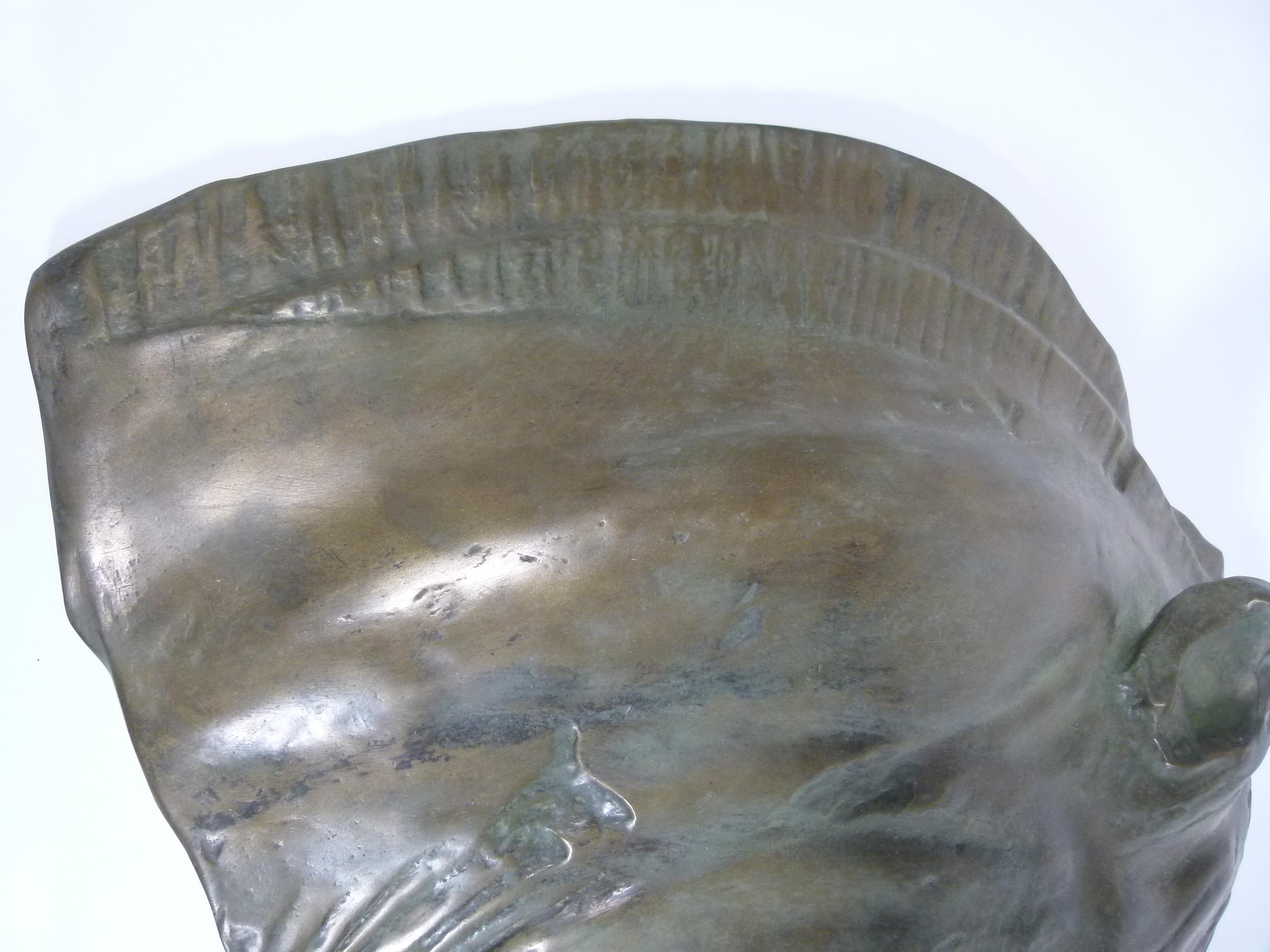 20th Century Bronze Galvanized Terracotta  Spanish Horse Head 2
