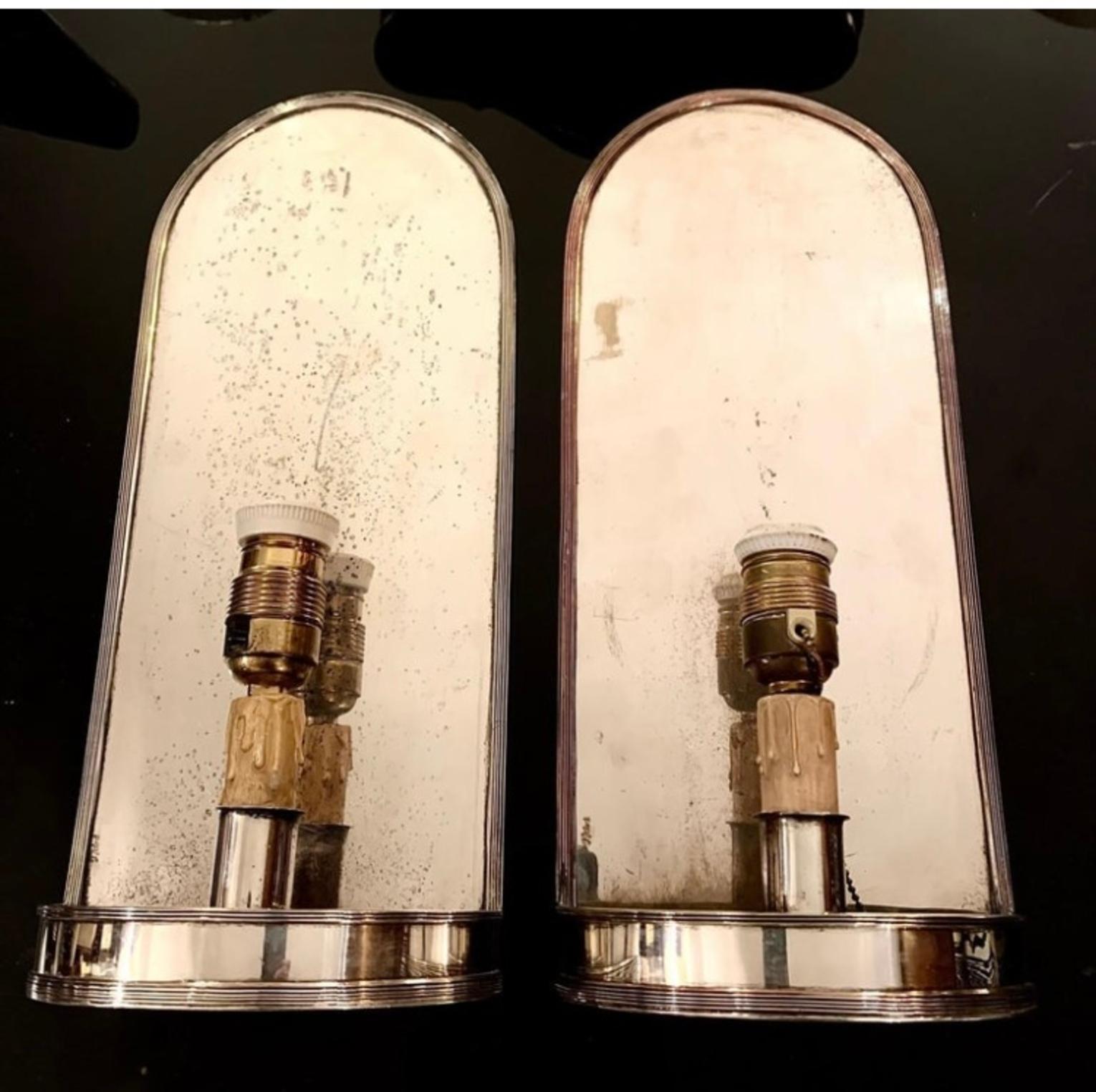 20th Century Spanish Century Vintage Silver Metal Wall Light Sconces by Valenti For Sale 9