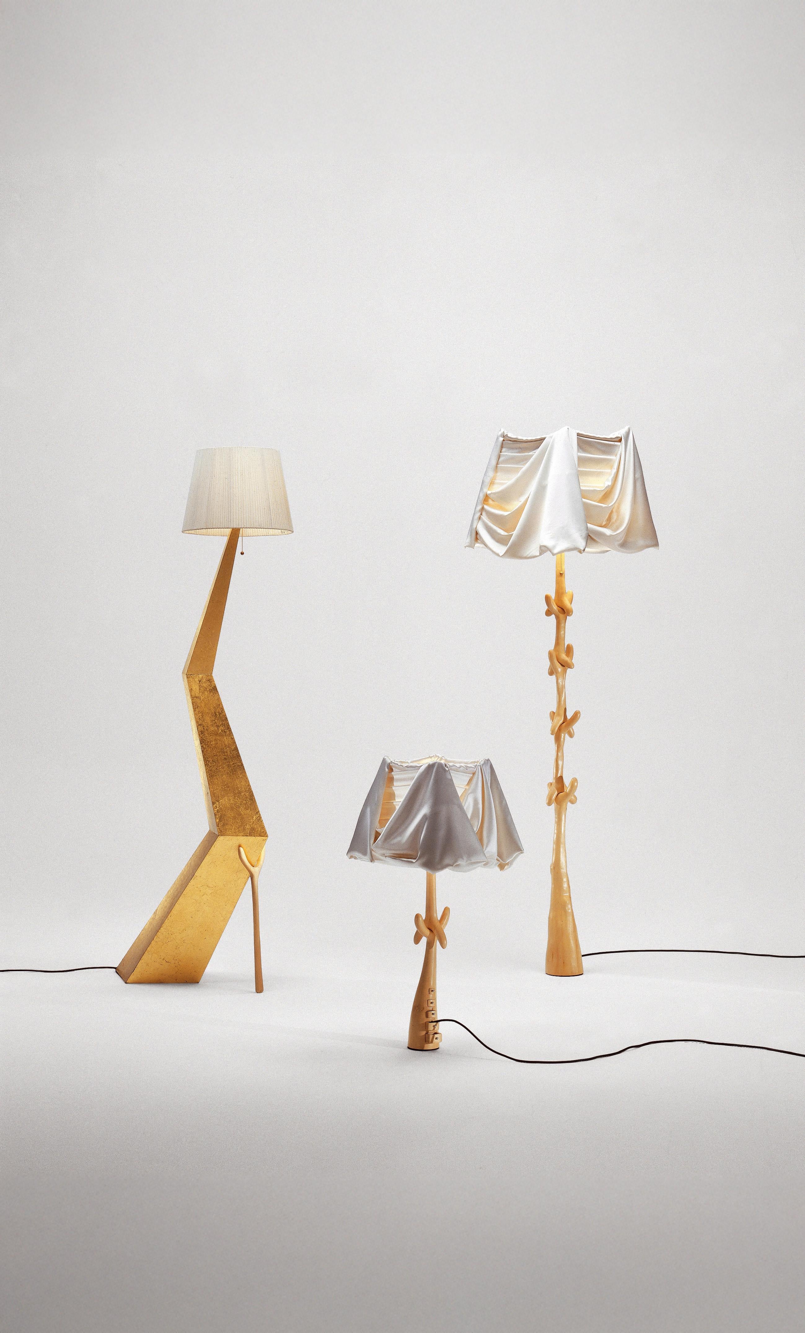 Feuille d'or Lampe sur pied design espagnol du 20ème siècle modèle 